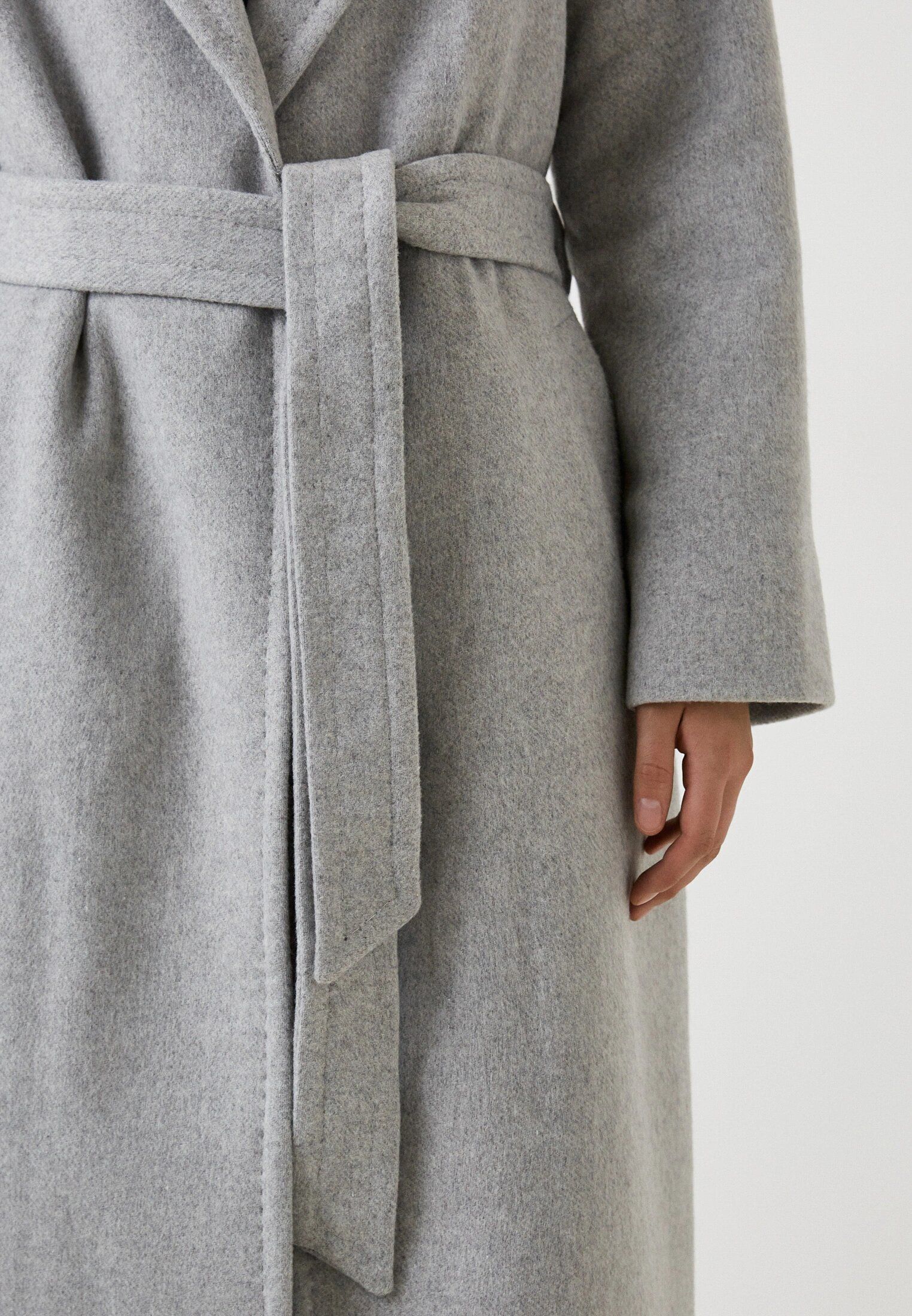 изображение пальто-халат со съемным поясом