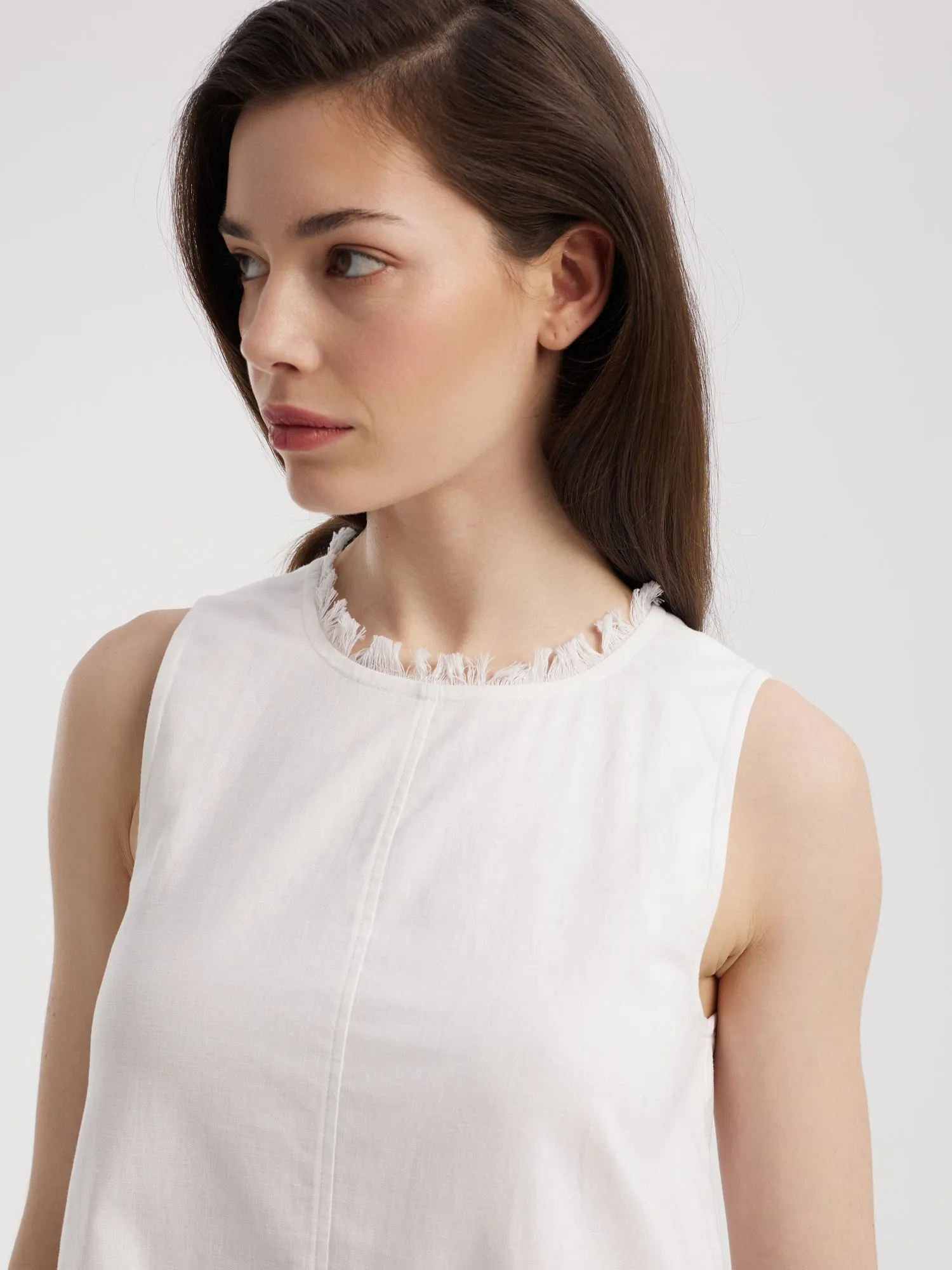 Платье из льна и хлопка