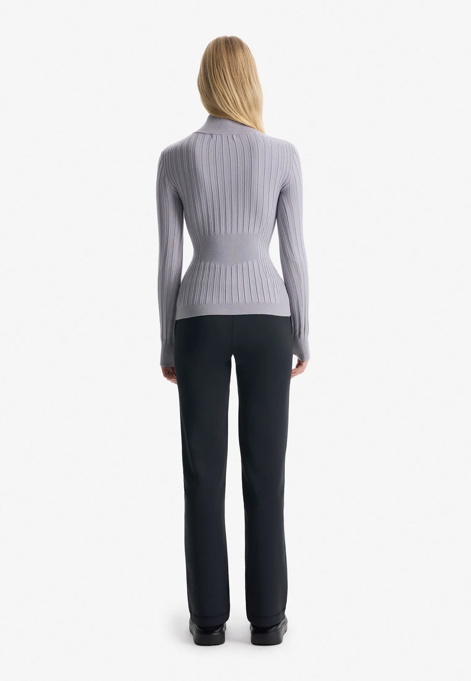 Джемпер half-zip из смесовой пряжи фактурной вязки