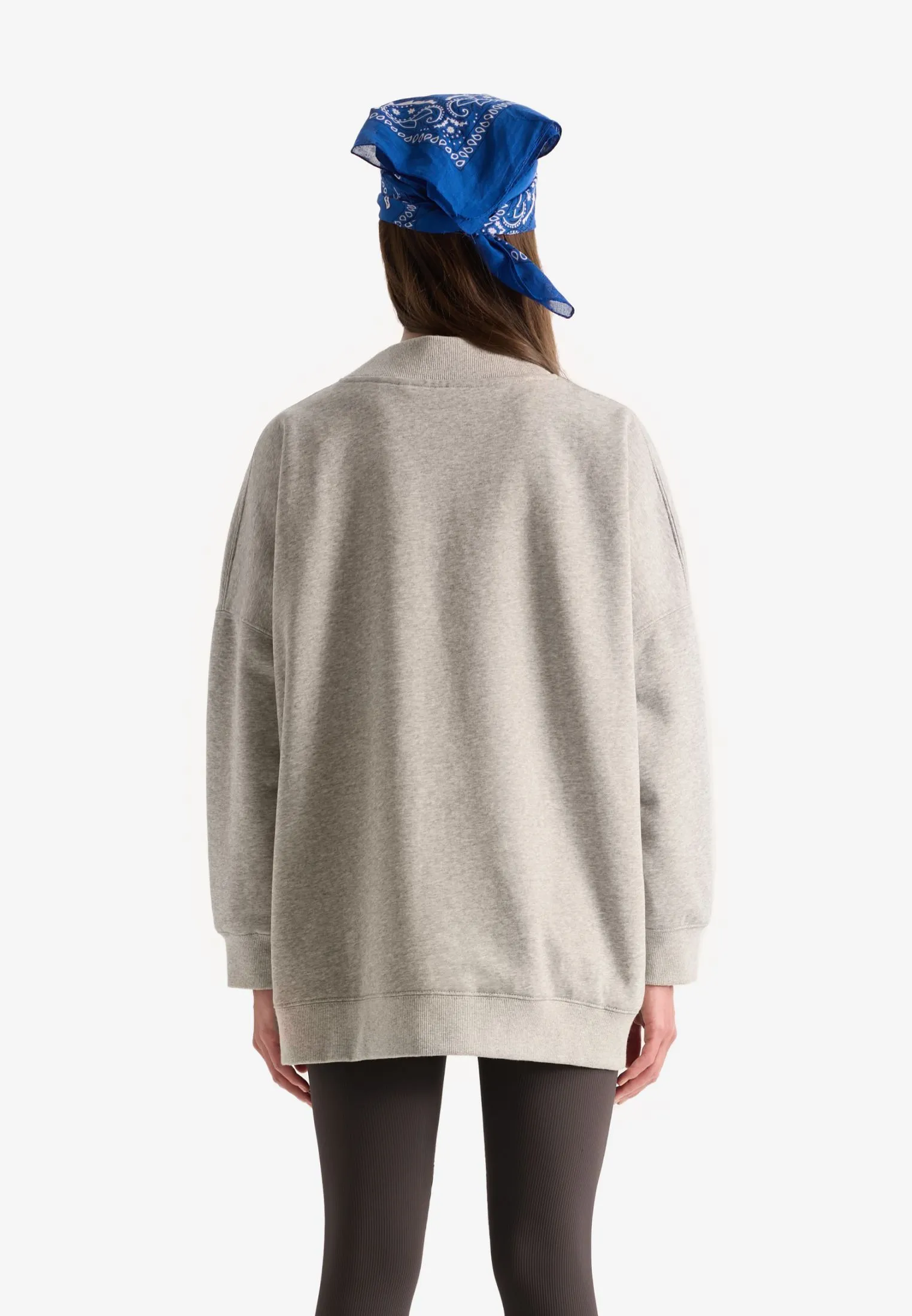 Утепленный oversize свитшот с принтом
