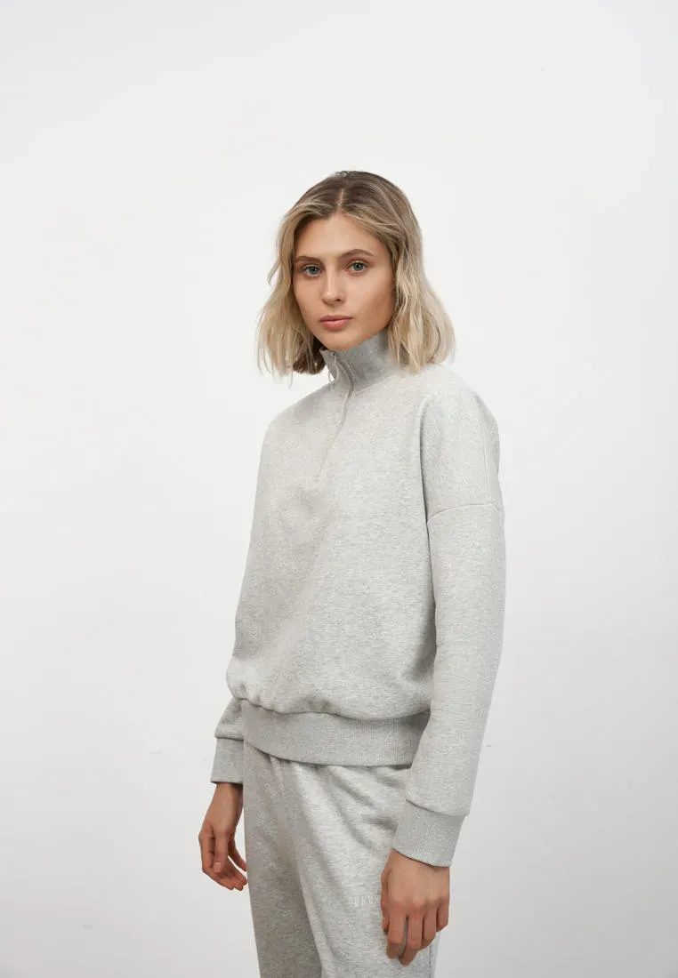 Cвитшот с воротником-стойкой