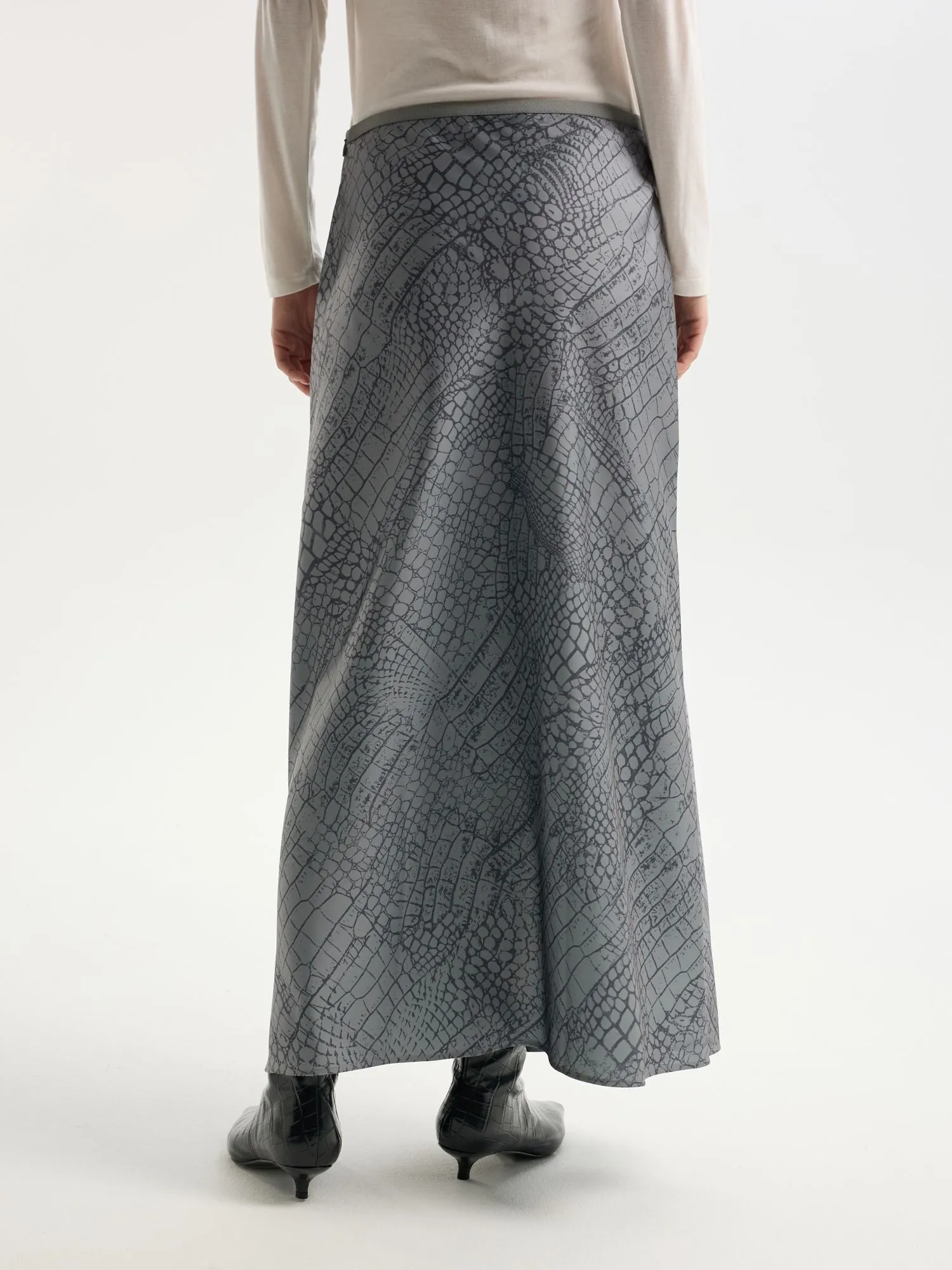 Юбка миди из переработанного полиэстера