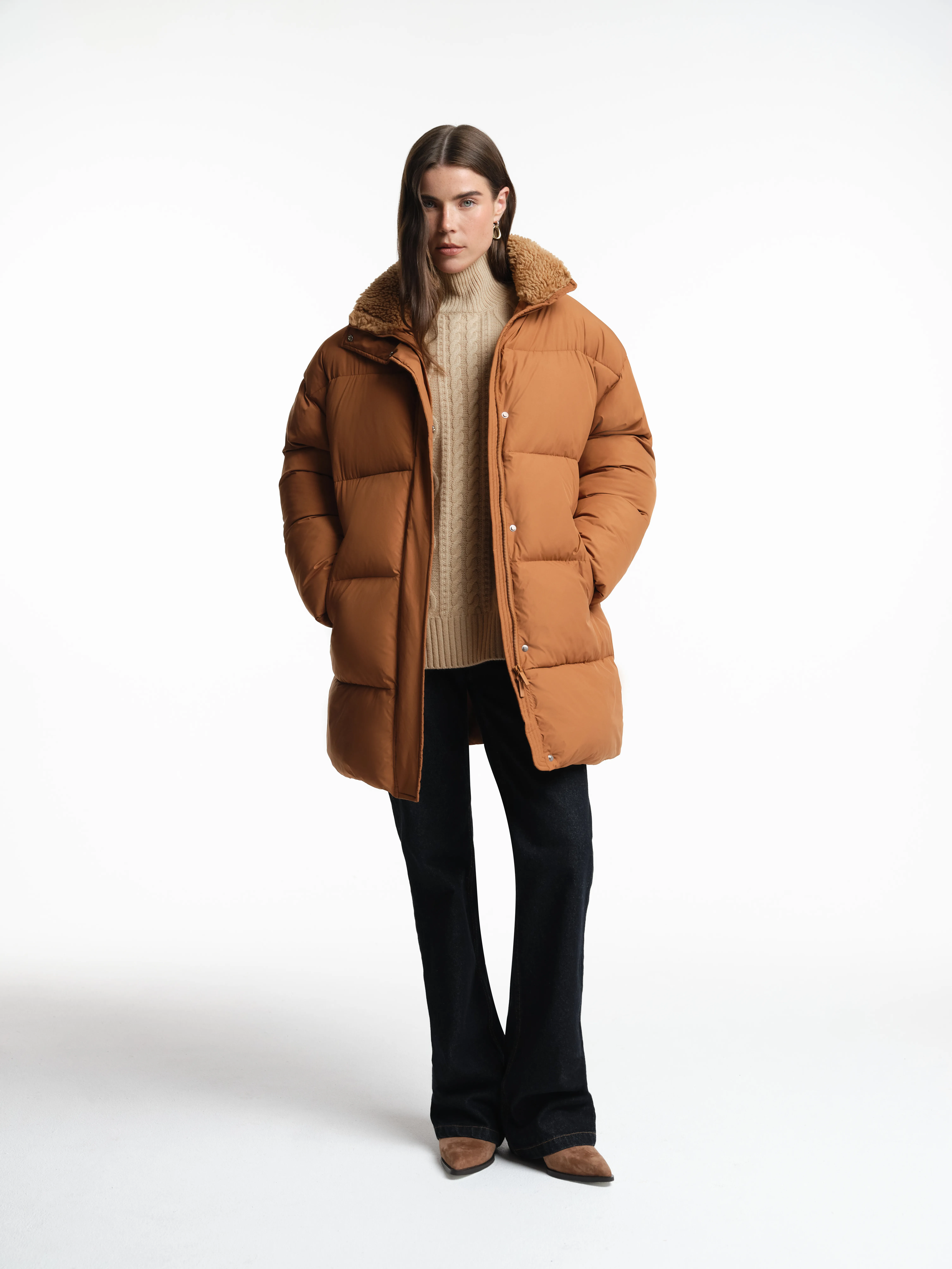 Свитер фактурной вязки с шерстью