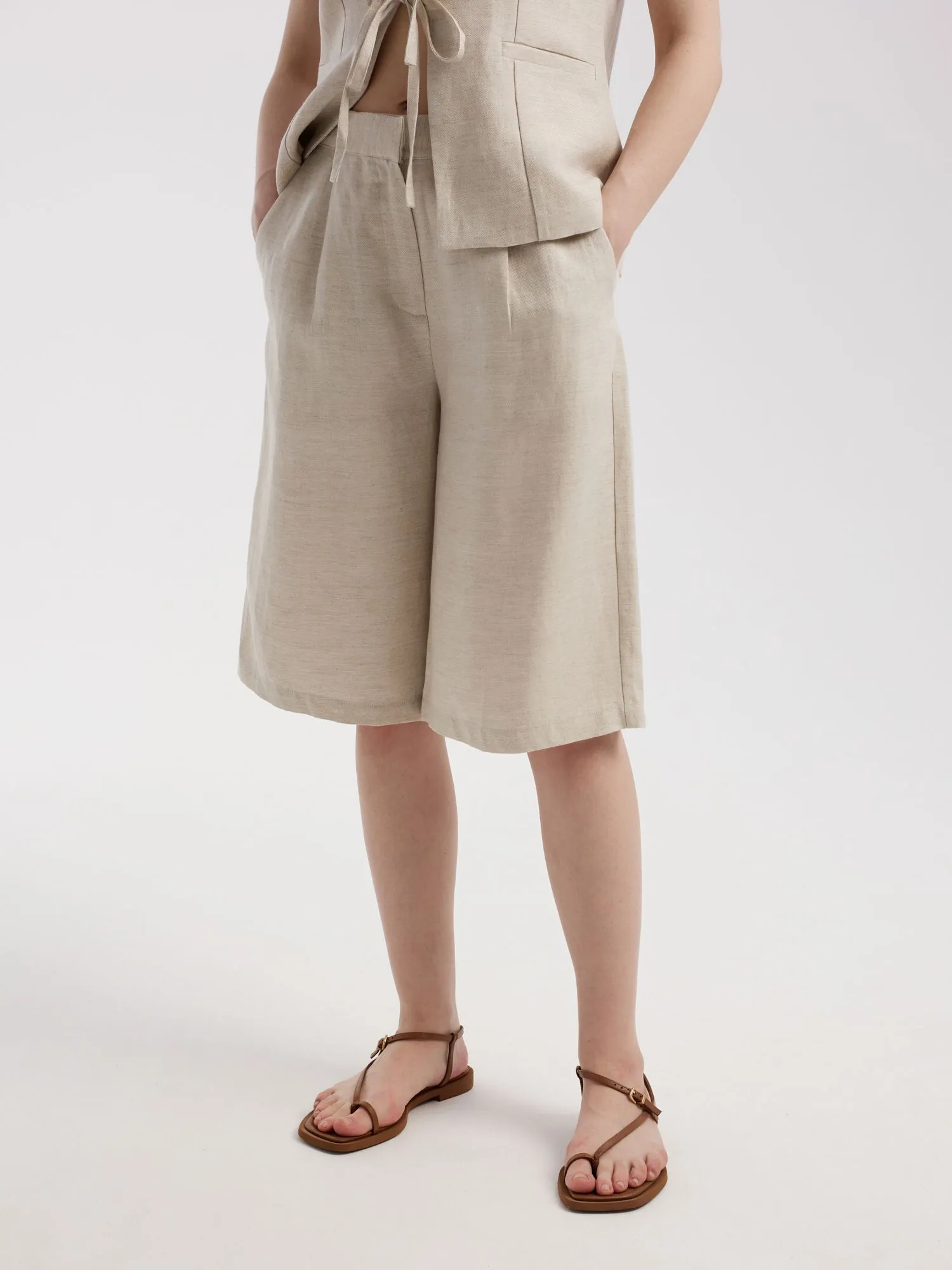 Шорты из льна и лиоцелла