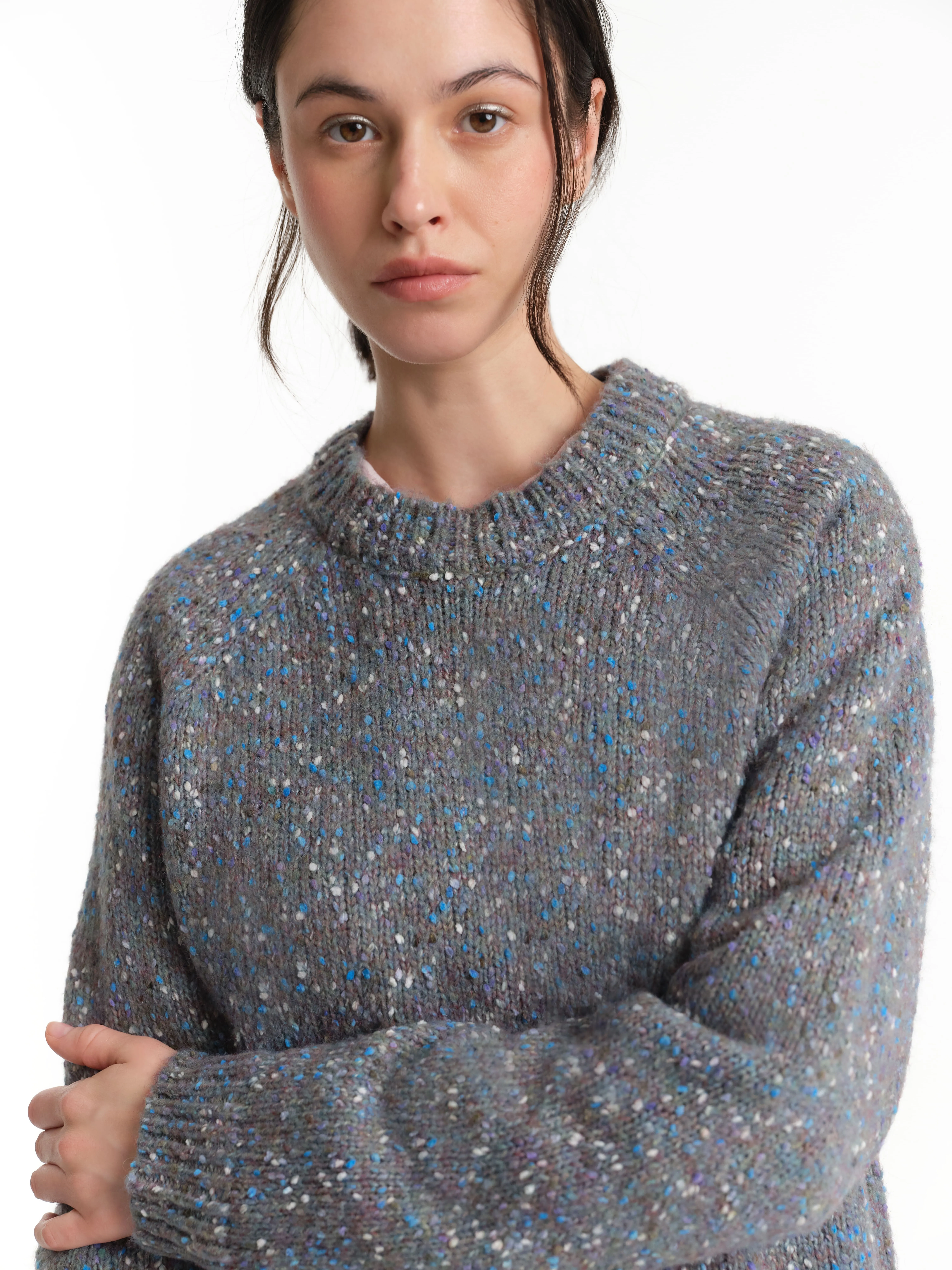 Свитер из пряжи с эффектом меланж