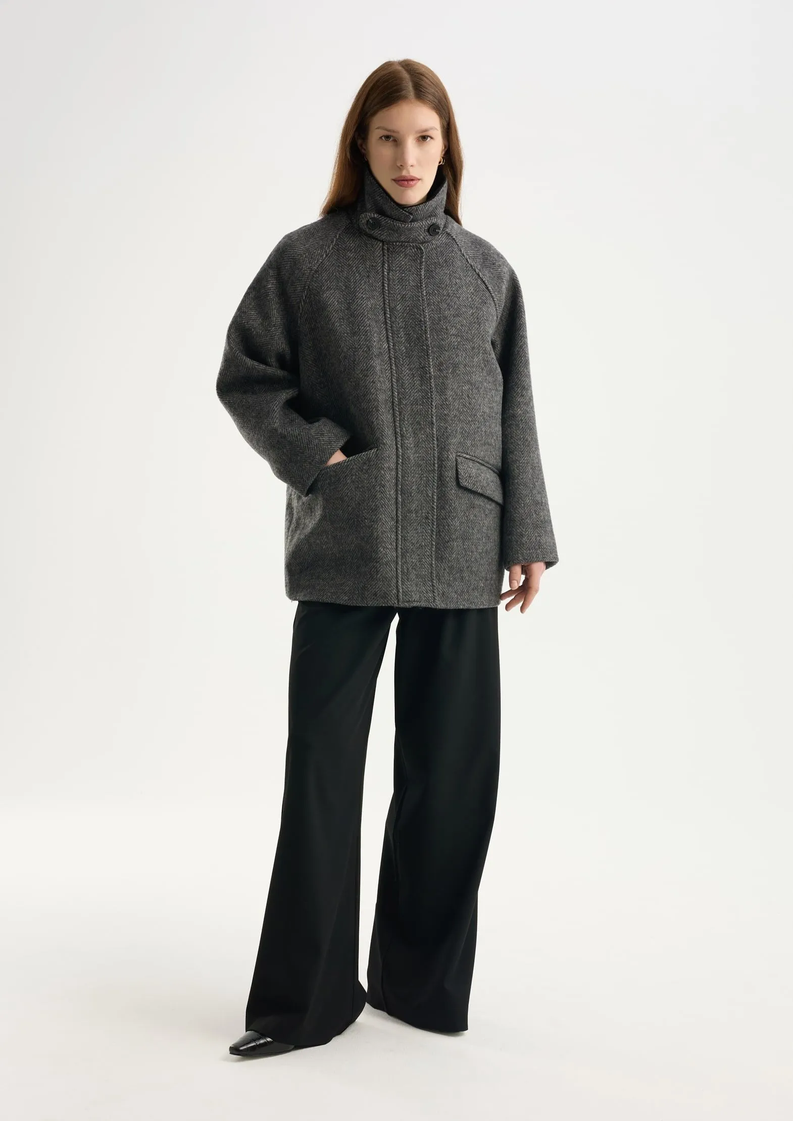 Полупальто с шерстью