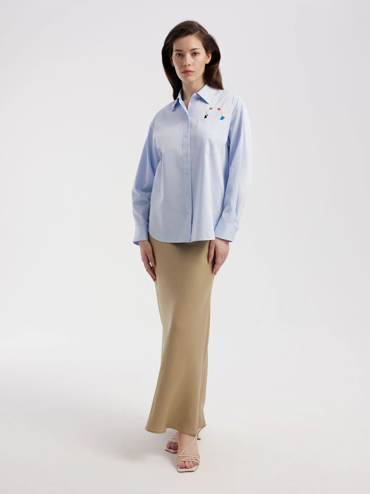 Сатиновая рубашка с вышивкой UT x Саша Браулов