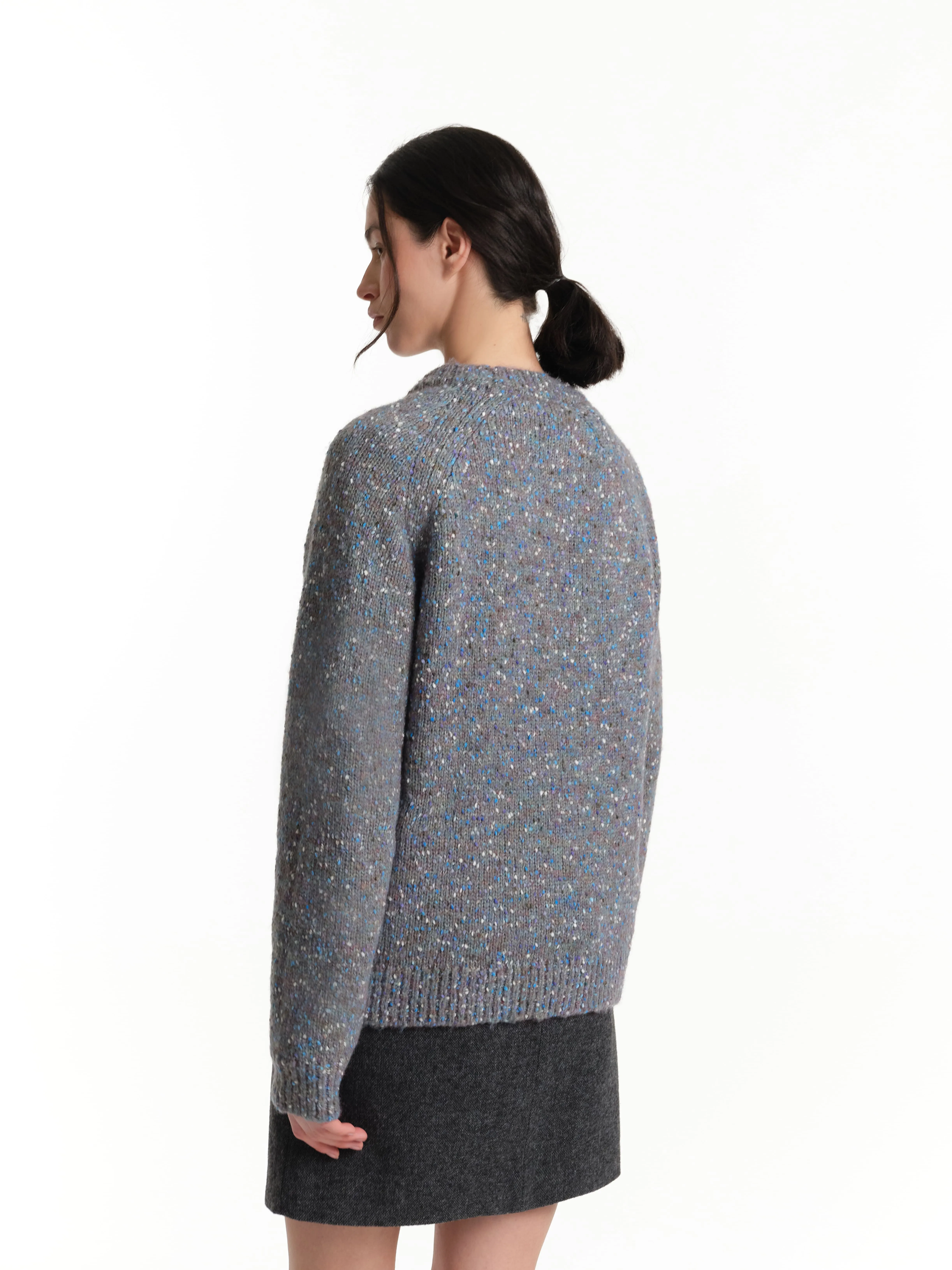 Свитер из пряжи с эффектом меланж