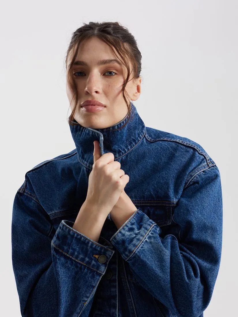 Джинсовая куртка свободного силуэта pure denim