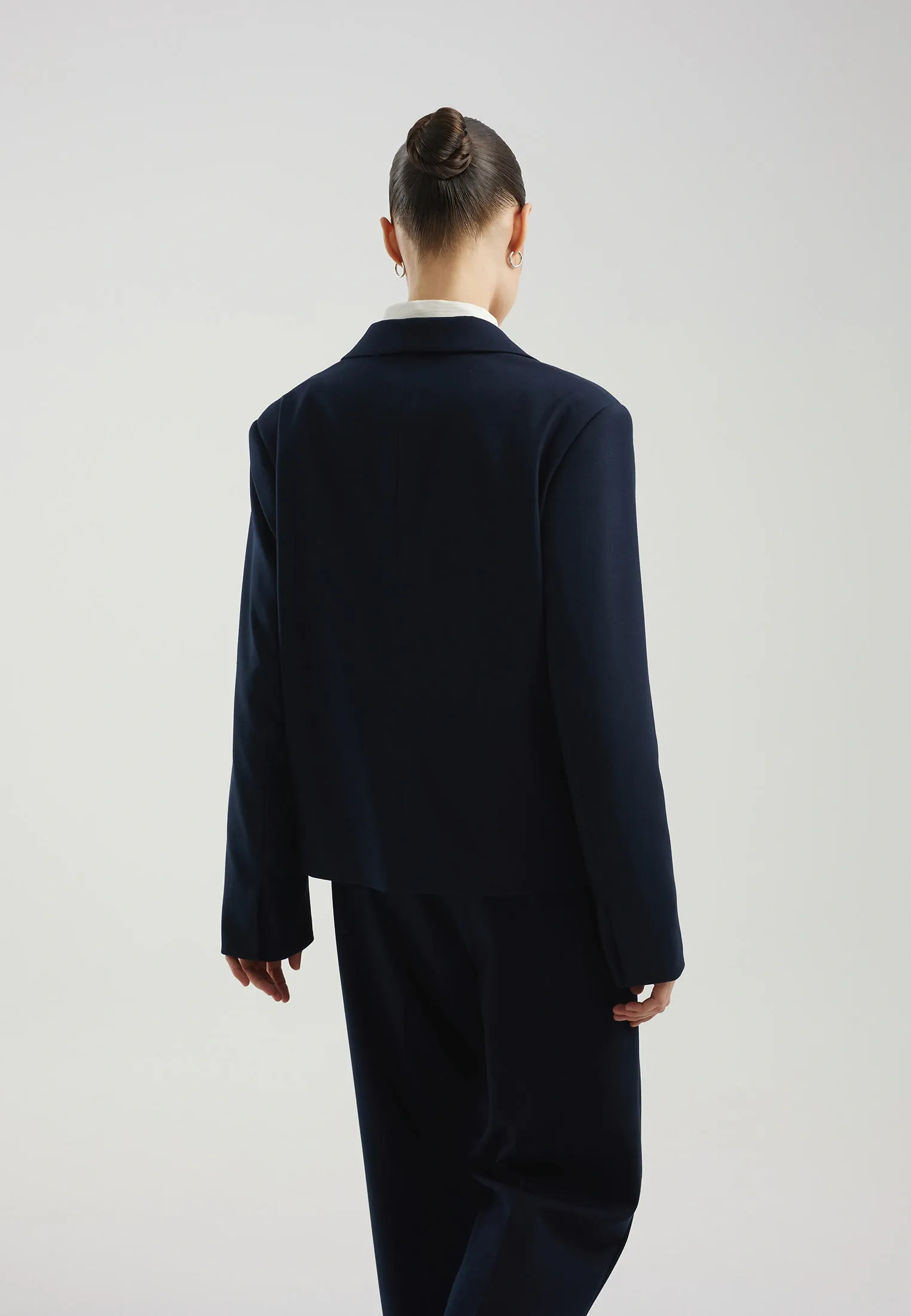 Однобортный жакет из поливискозы