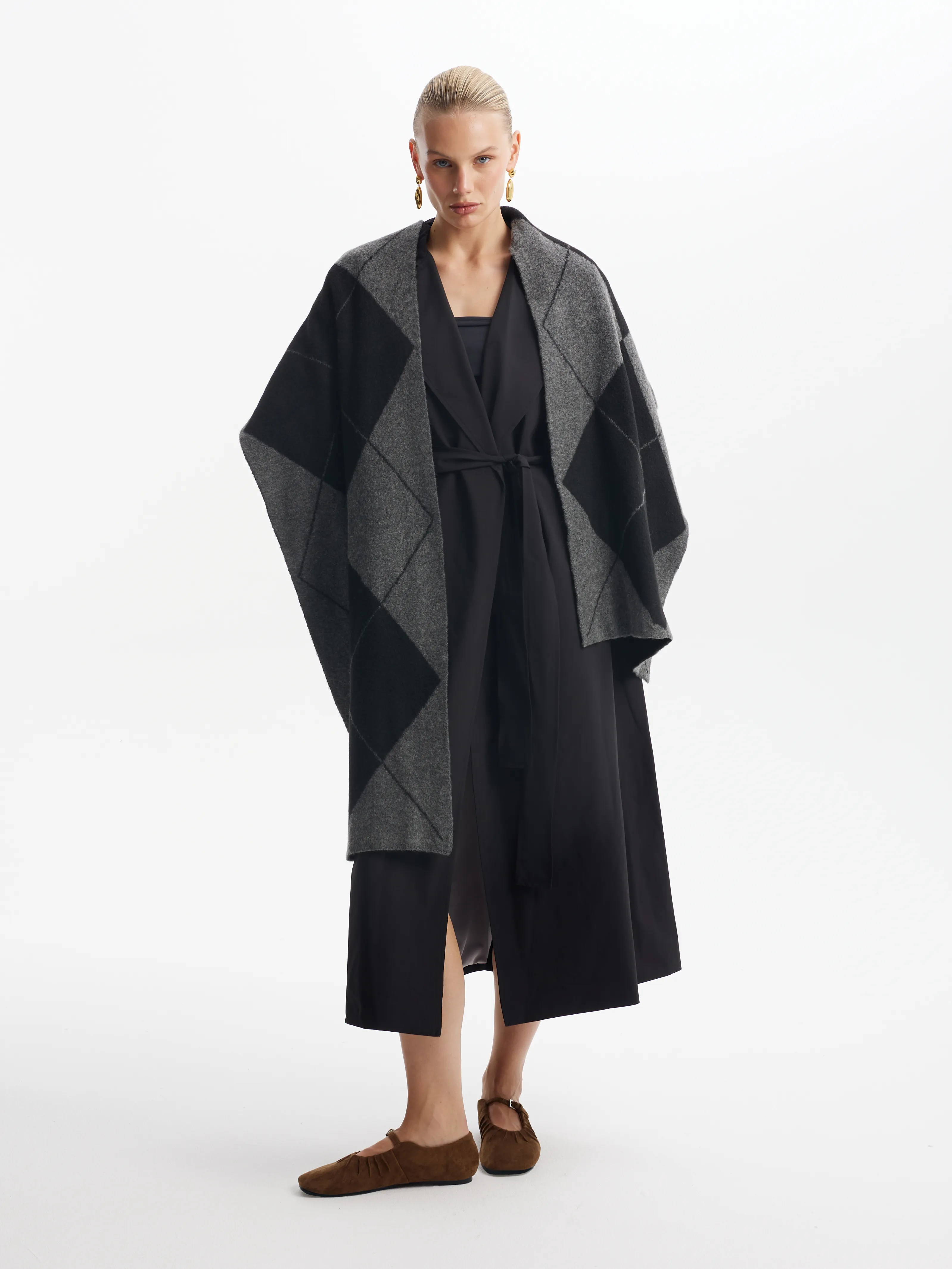 Шарф с принтом аргайл