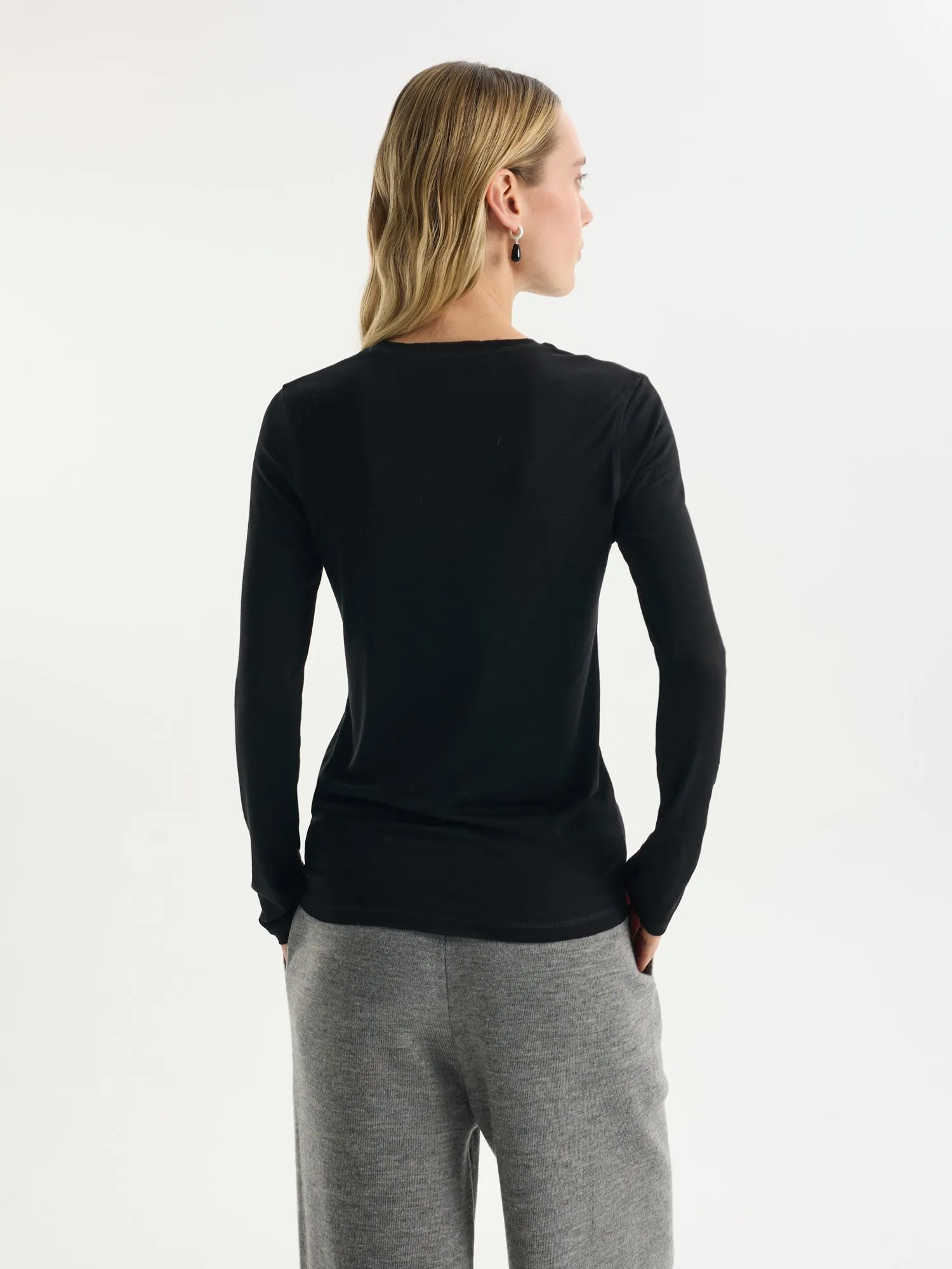 Лонгслив из лиоцелла и шерсти