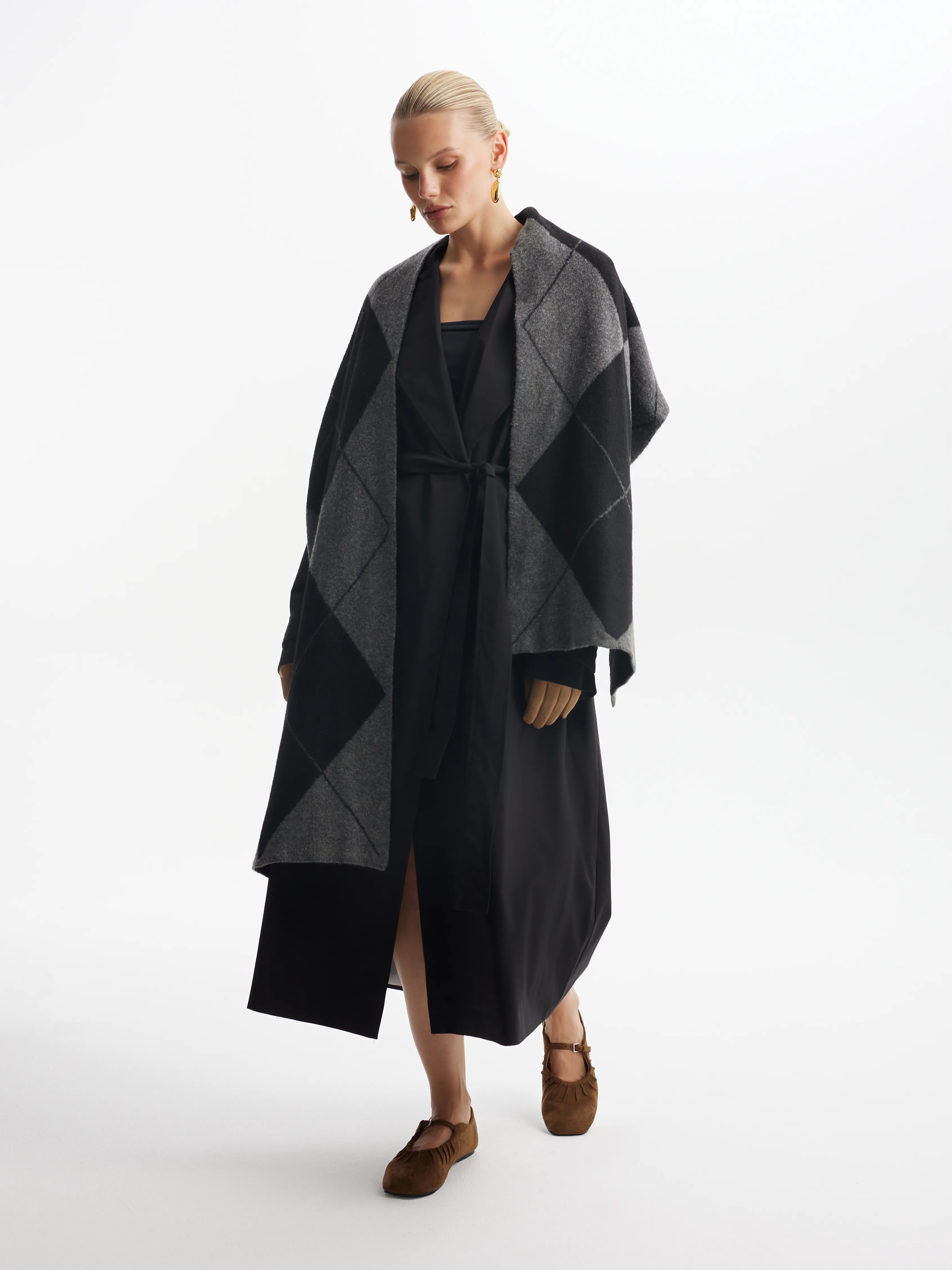 Шарф с принтом аргайл