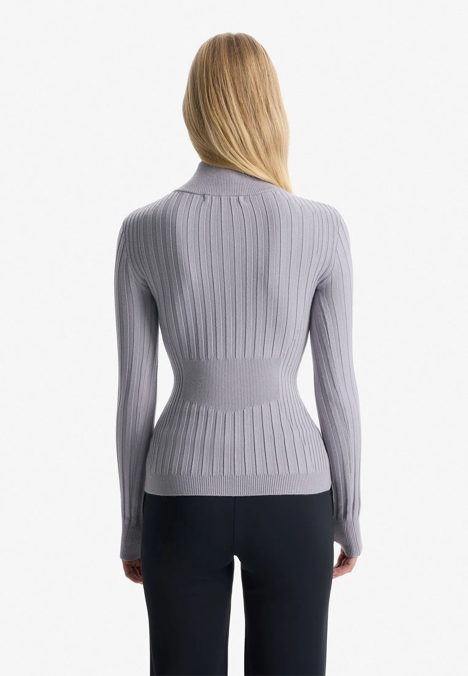 Джемпер half-zip из смесовой пряжи фактурной вязки