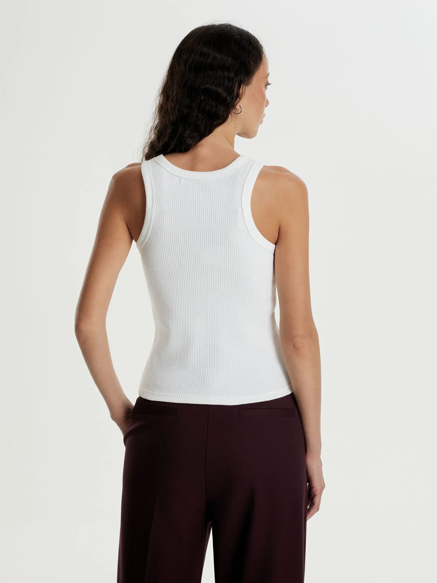 Майка в рубчик