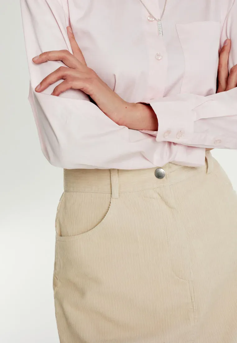 Юбка миди из вельвета