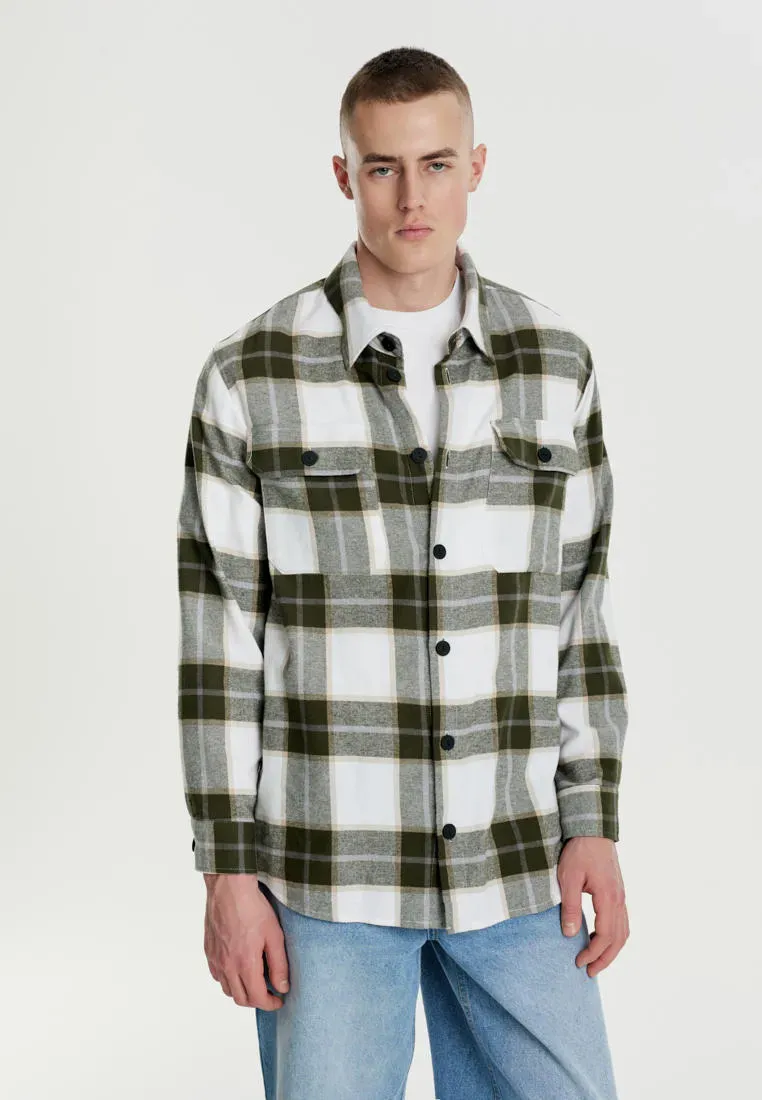 Рубашка из 100% хлопка в клетку