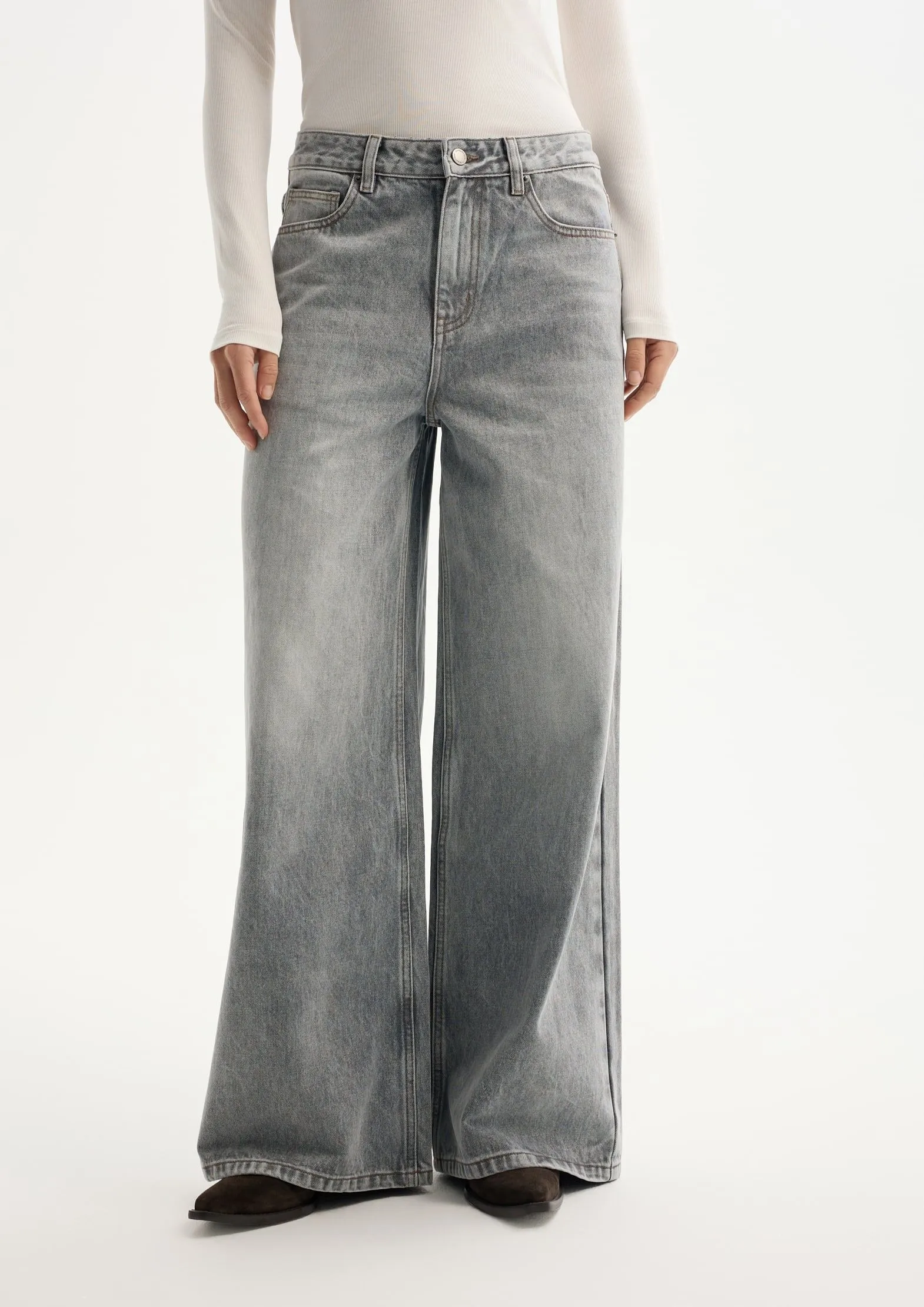 Широкие джинсы из 100% хлопка
