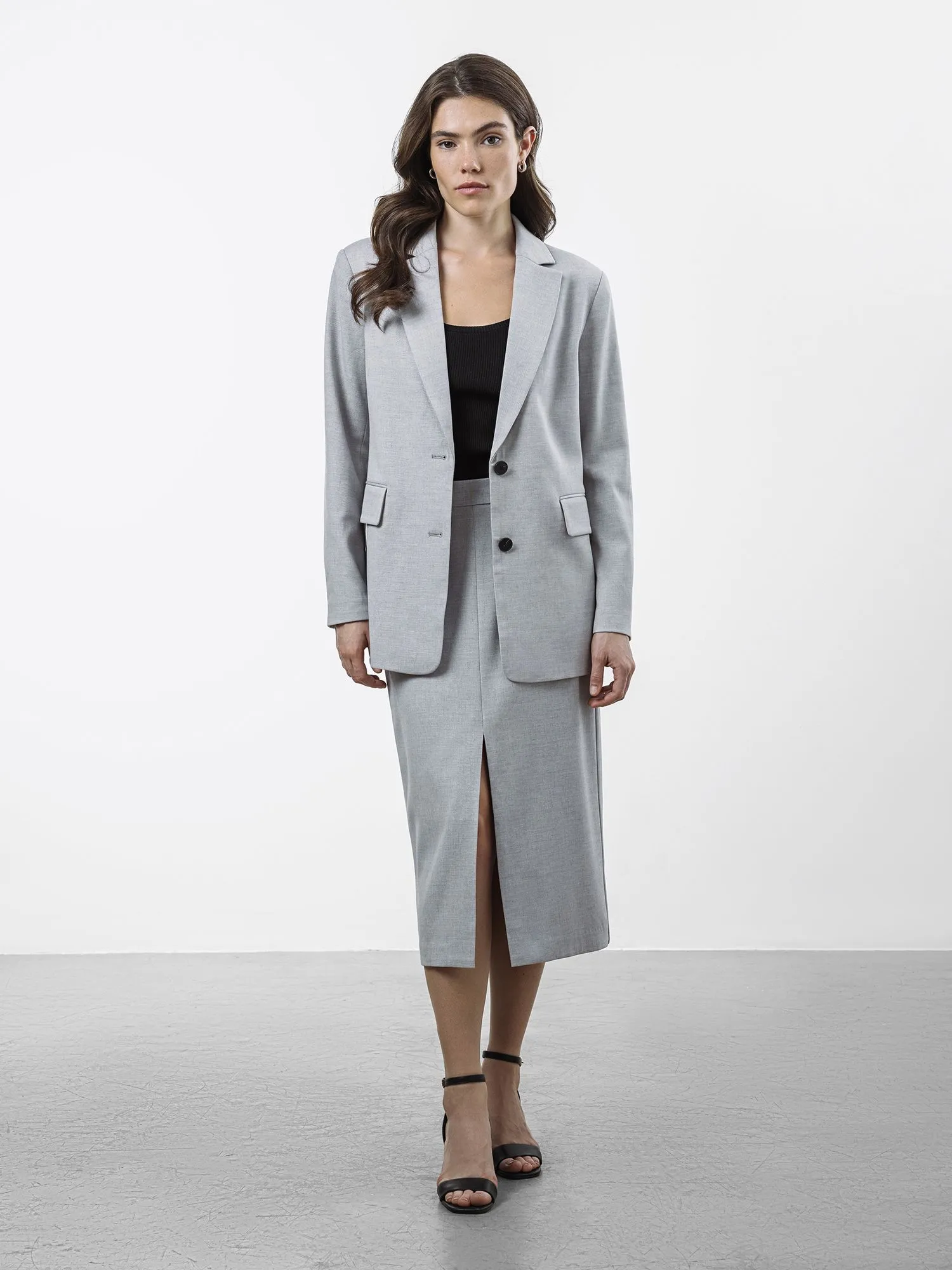 Классическая юбка с добавлением шерсти и льна