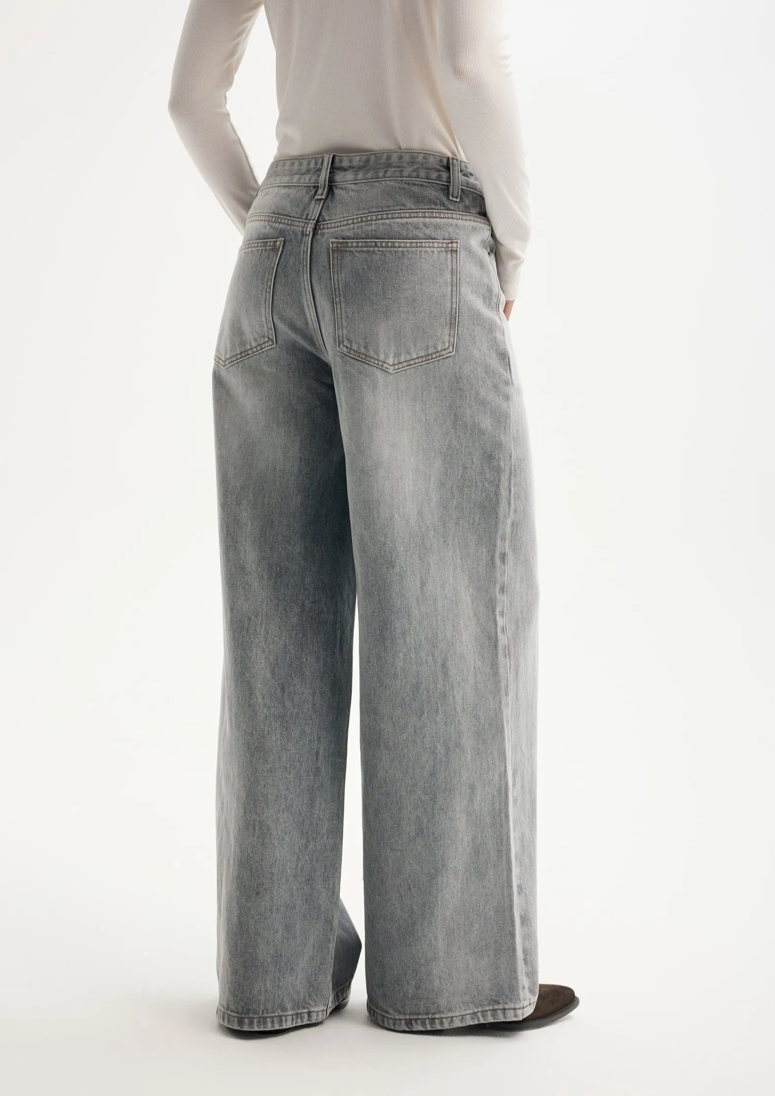 Широкие джинсы из 100% хлопка