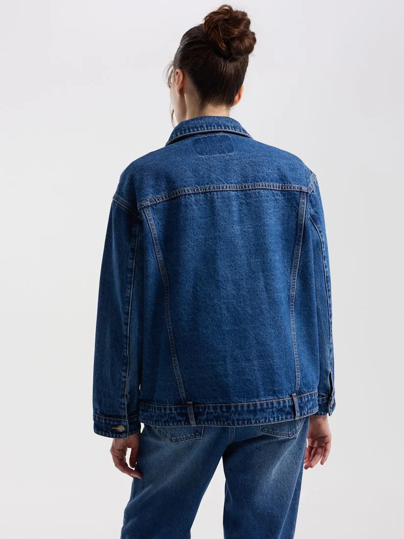 Джинсовая куртка свободного силуэта pure denim