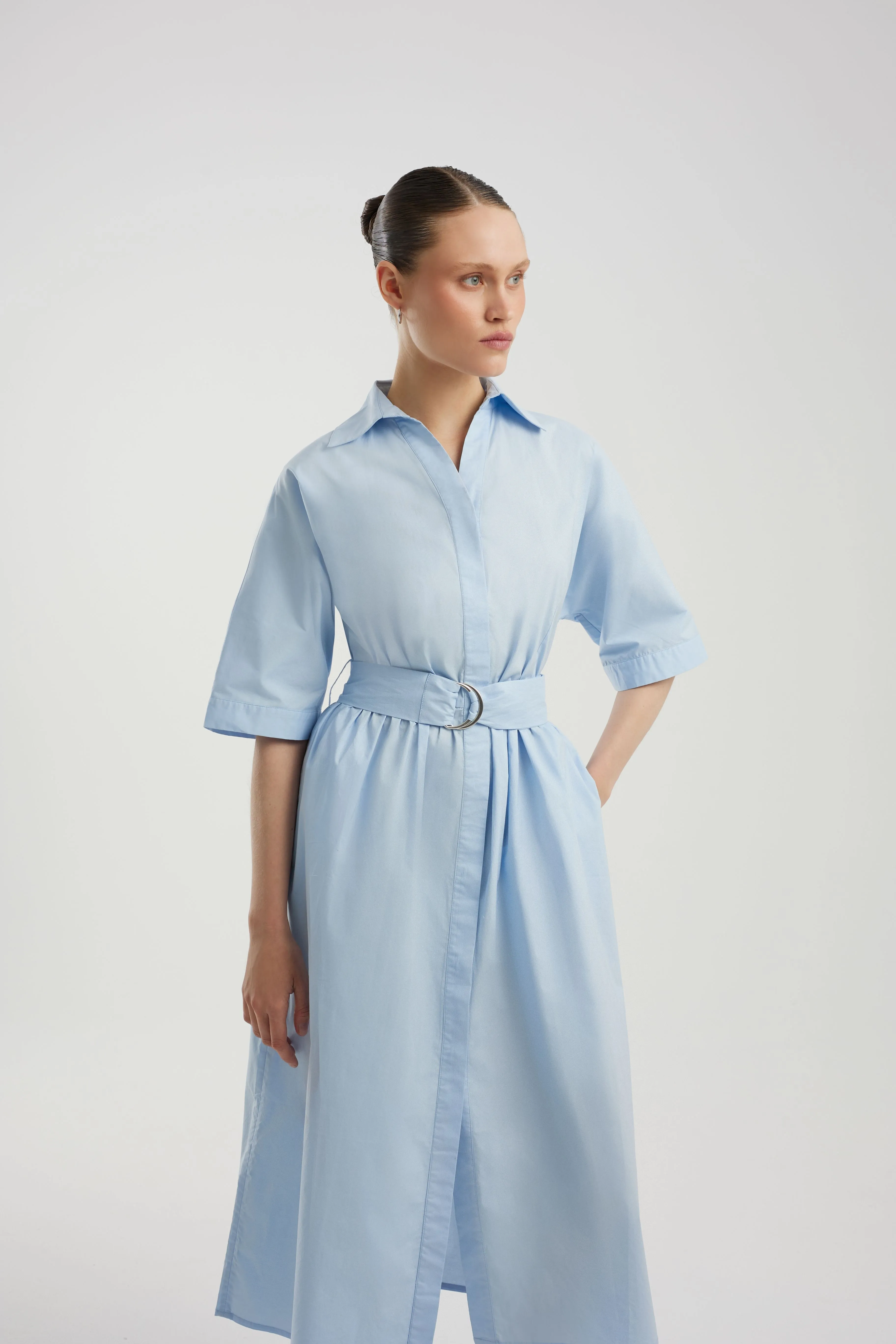 Платье-рубашка из хлопка