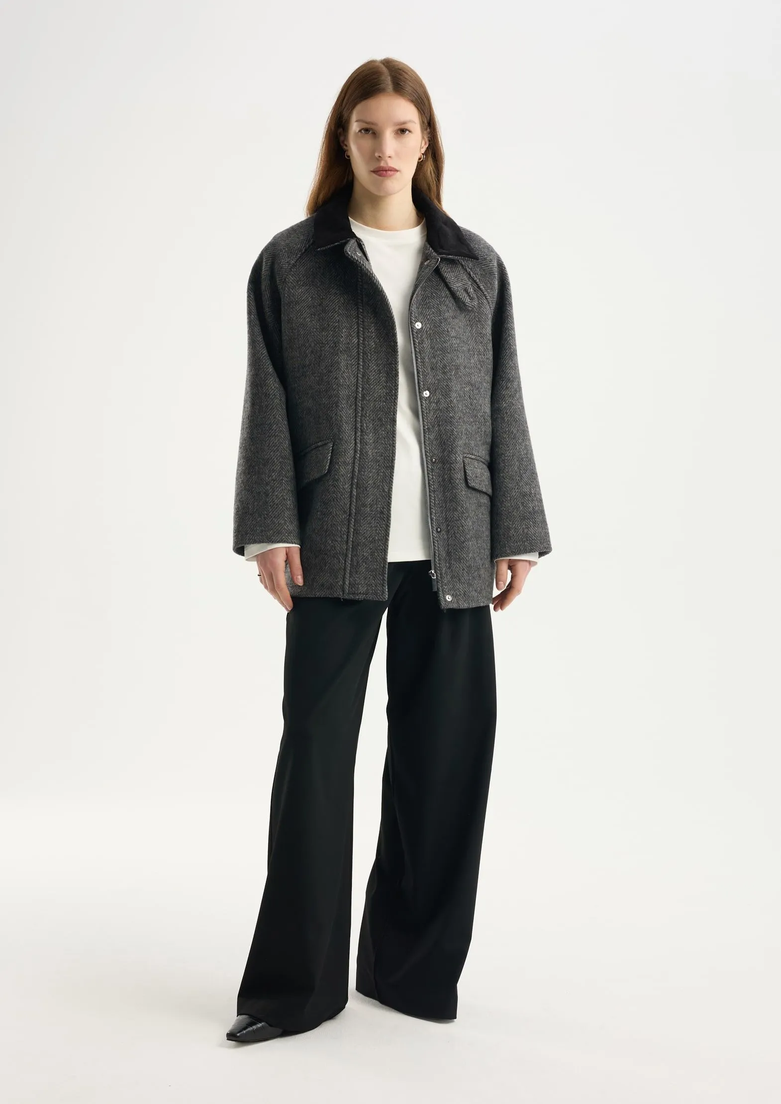 Полупальто с шерстью