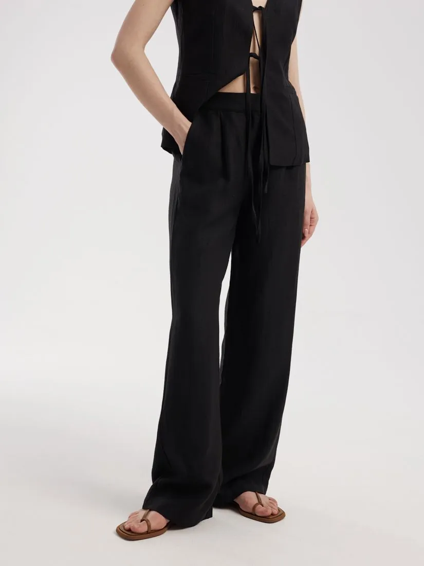 Брюки из льна и лиоцелла