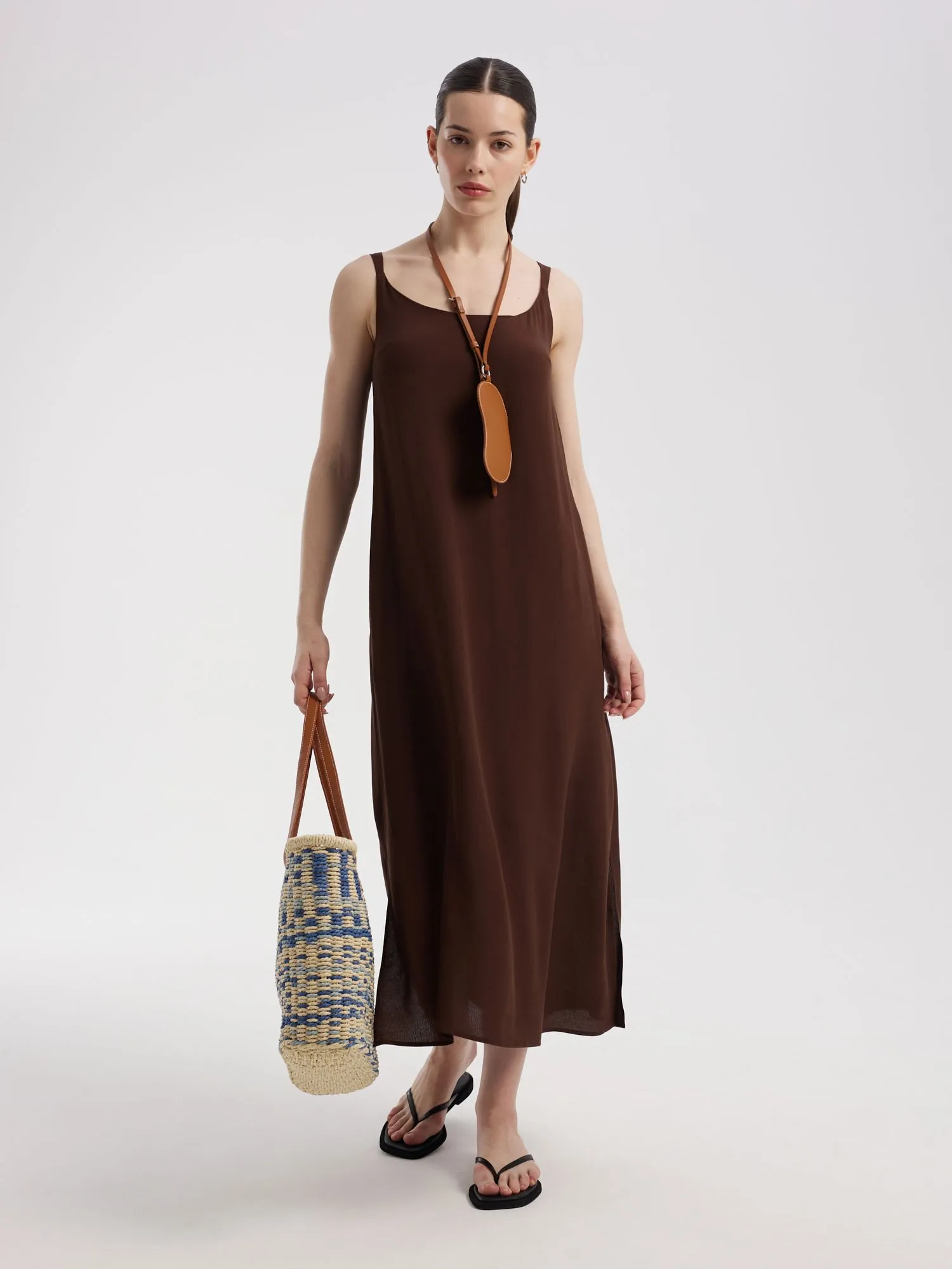 Платье макси из 100% вискозы