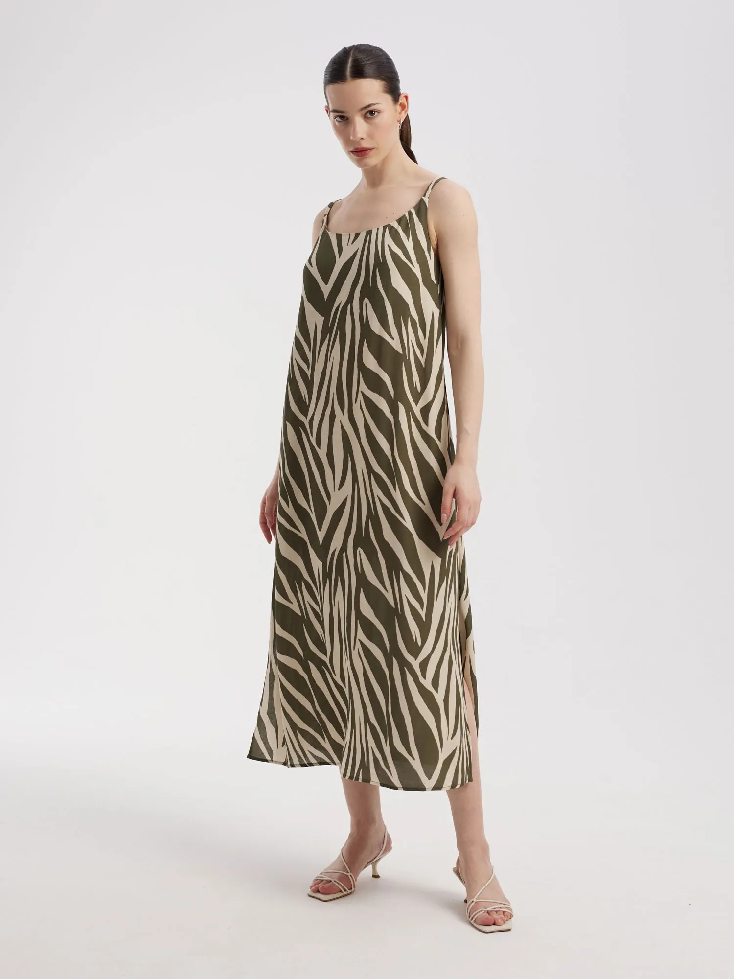 Платье макси из 100% вискозы