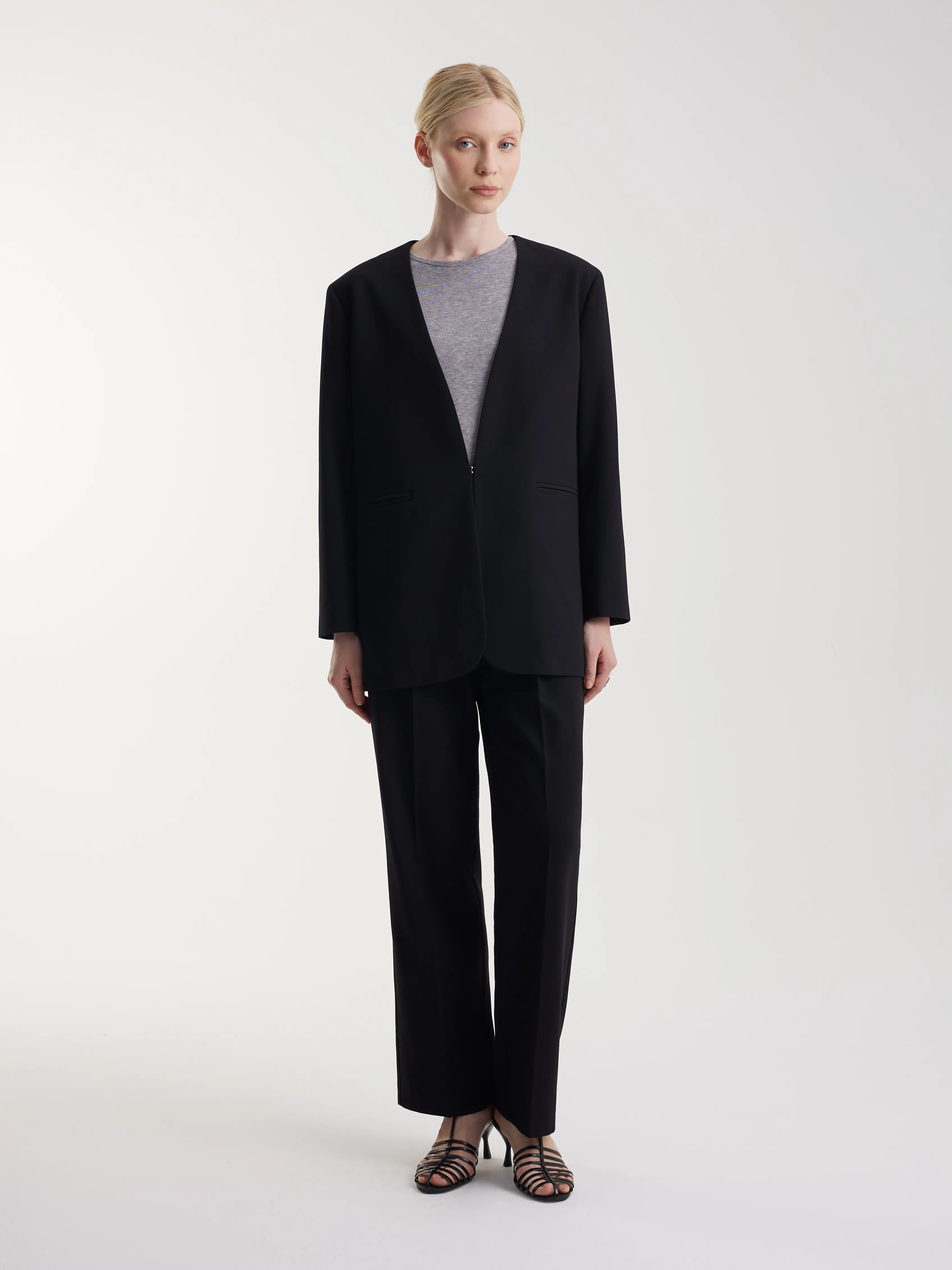 Жакет из костюмной поливискозы с добавлением шерсти