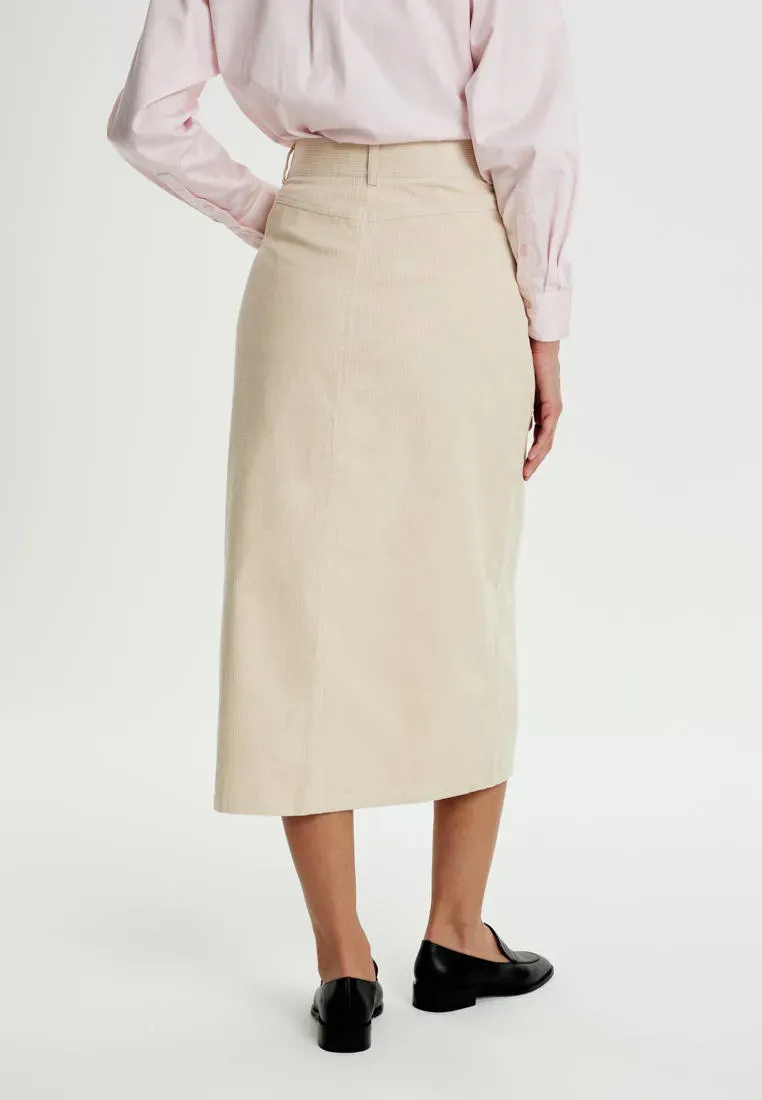 Юбка миди из вельвета