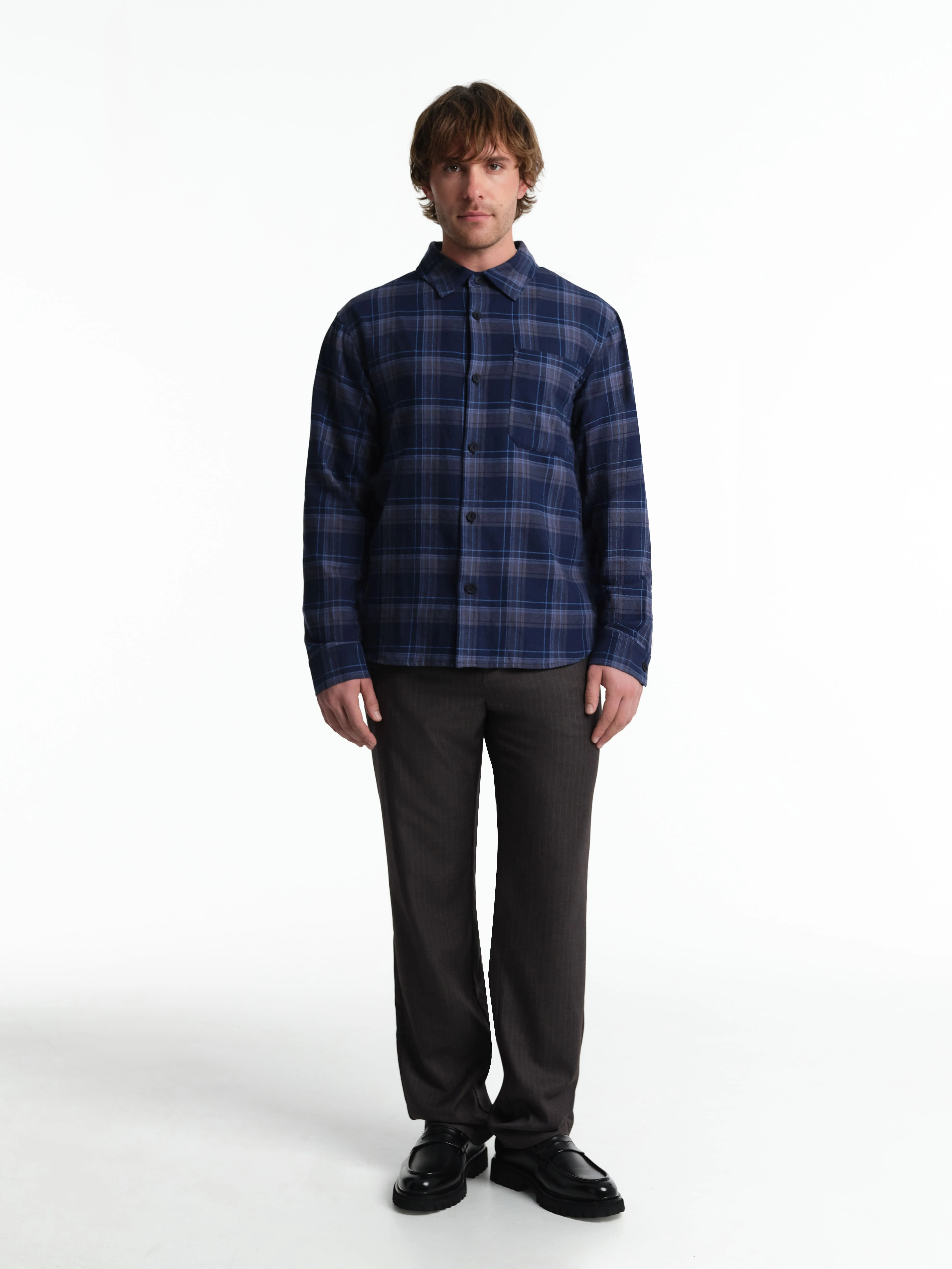 Рубашка из 100% хлопка в клетку