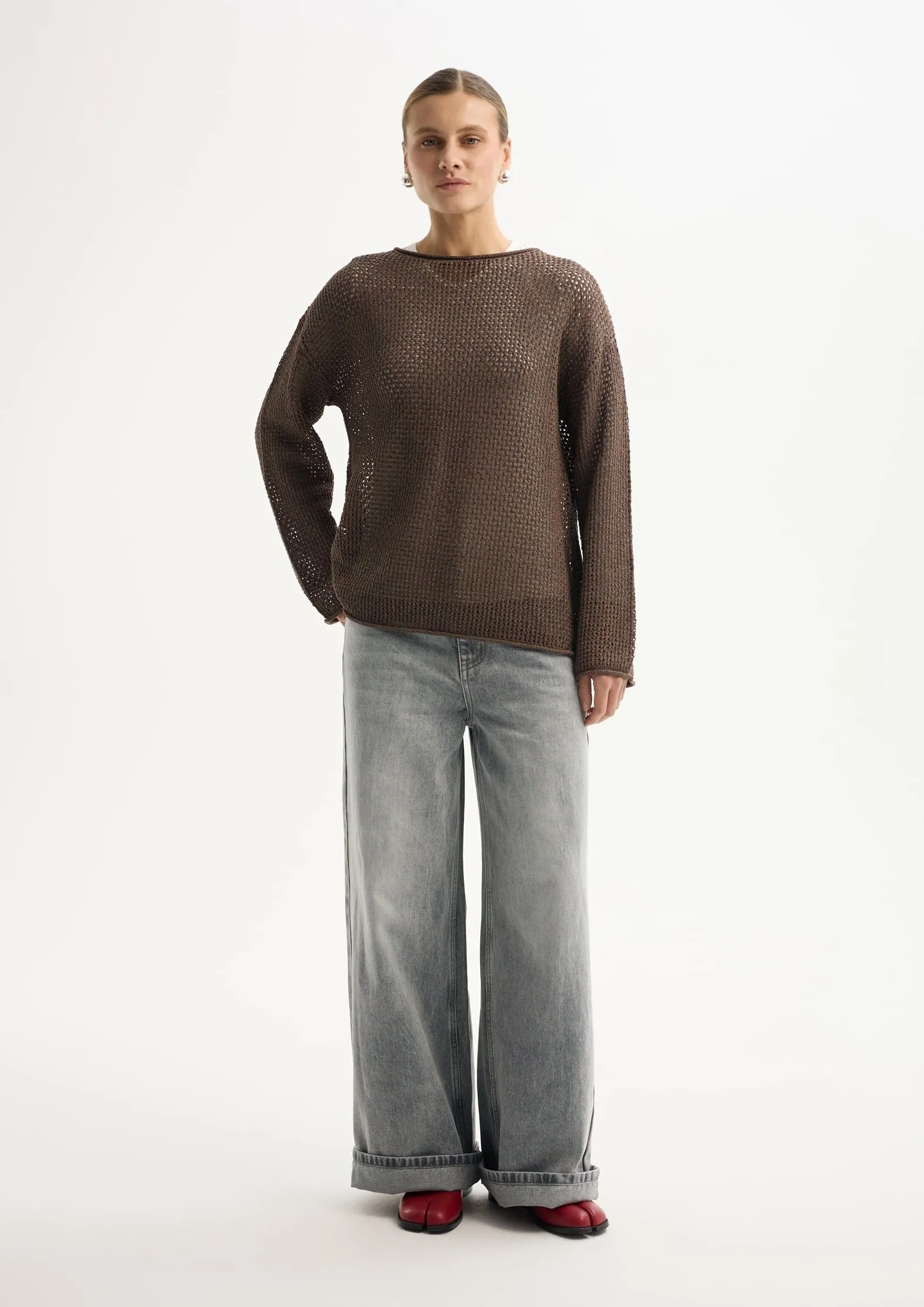 Джемпер из хлопка с добавлением целлюлозы