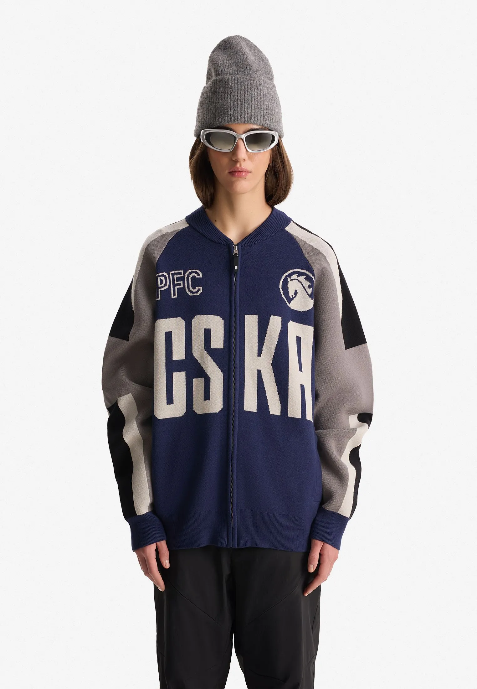 Жаккардовый кардиган из смесовой пряжи UT x CSKA