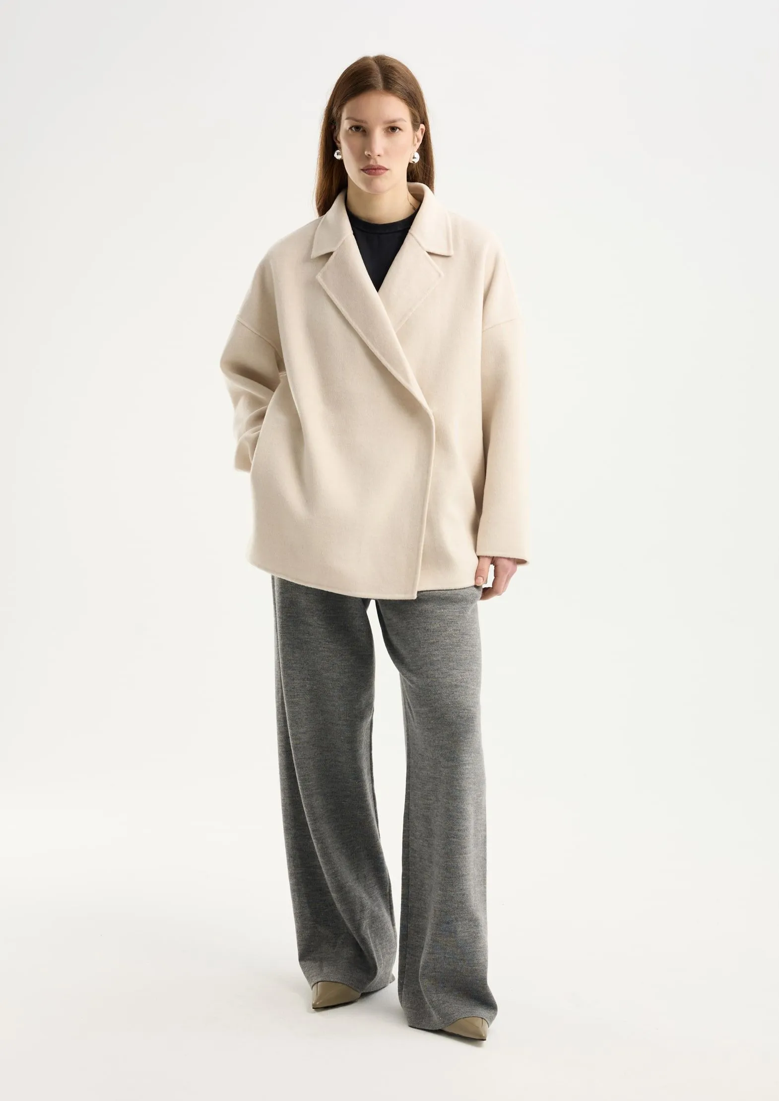 Полупальто с шерстью