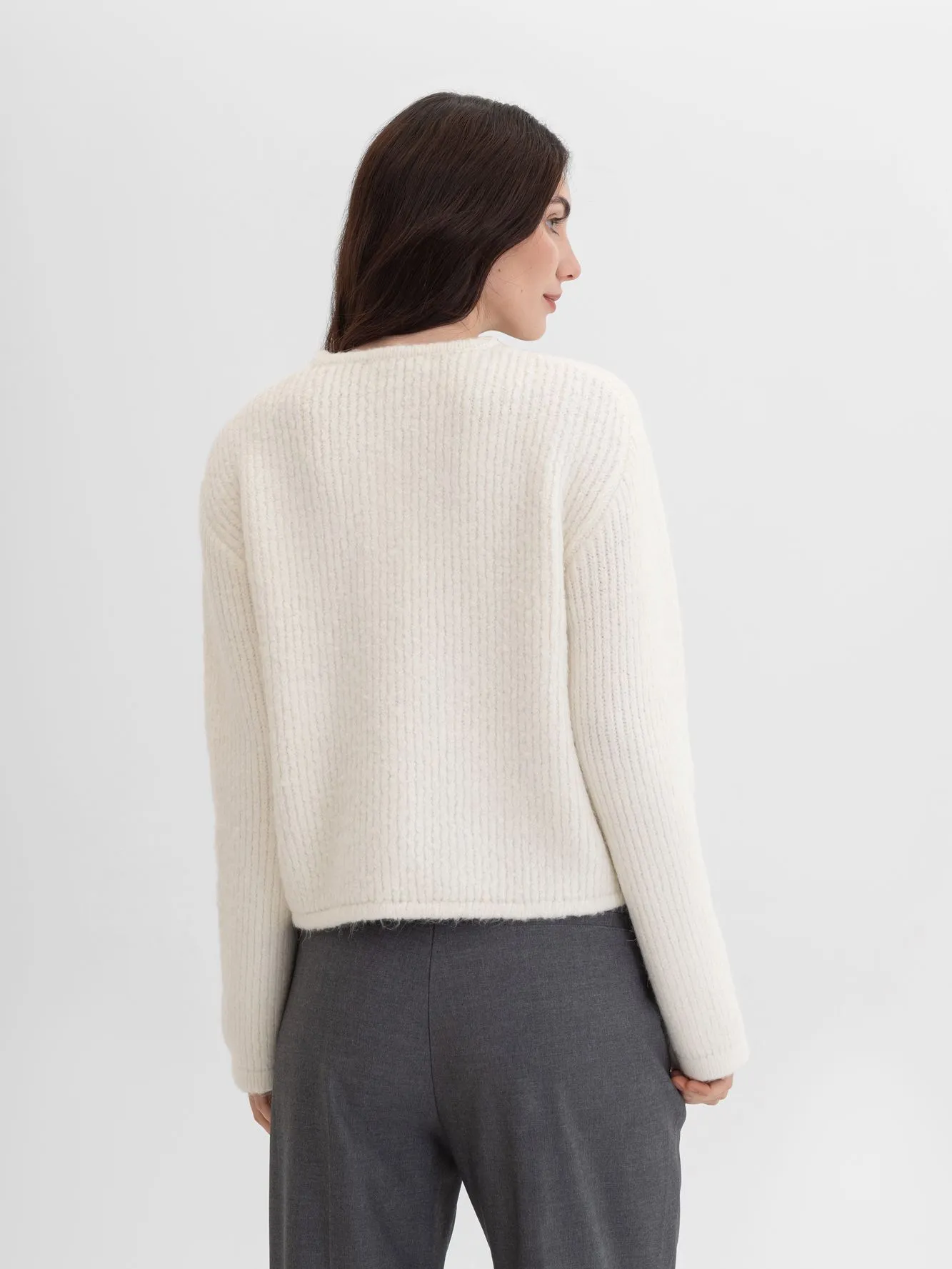 Вязаный жакет с добавлением шерсти