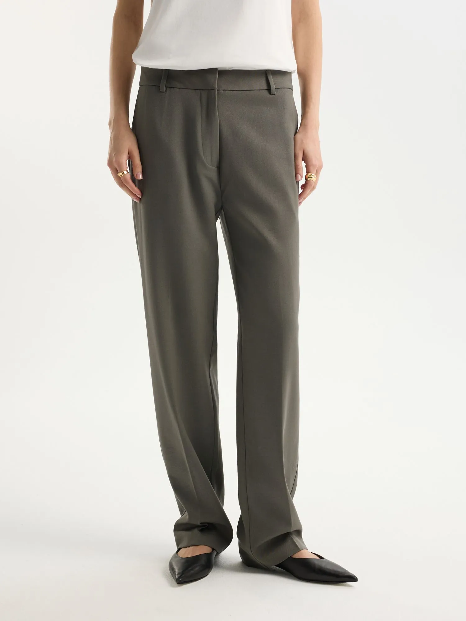 Брюки с добавлением шерсти и льна