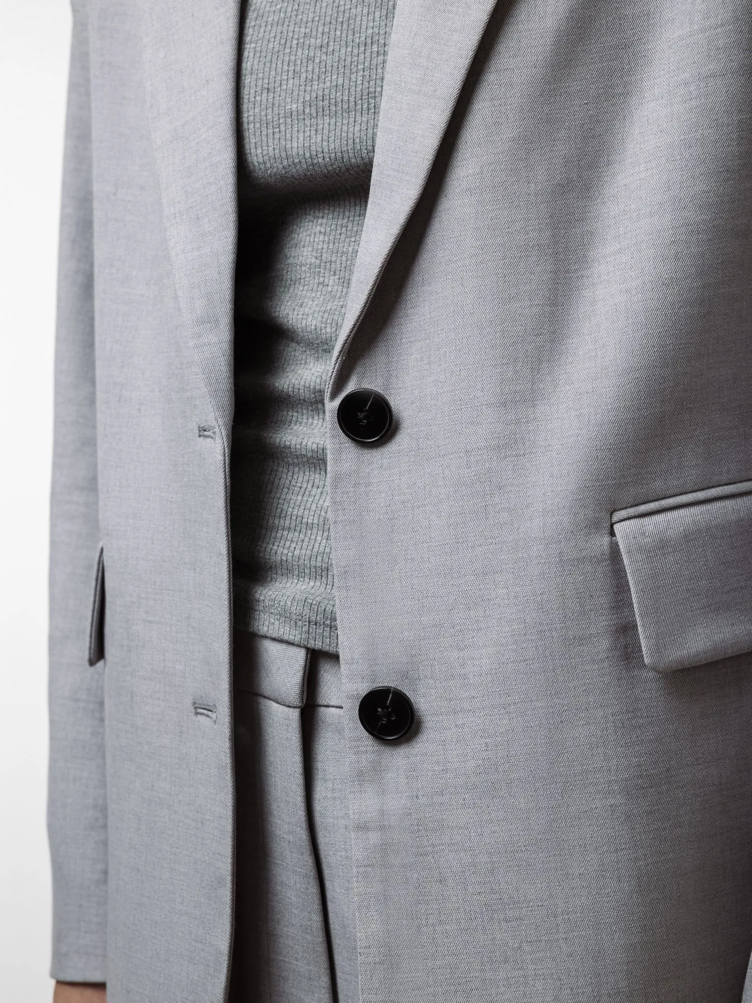 Однобортный жакет с добавлением шерсти и льна