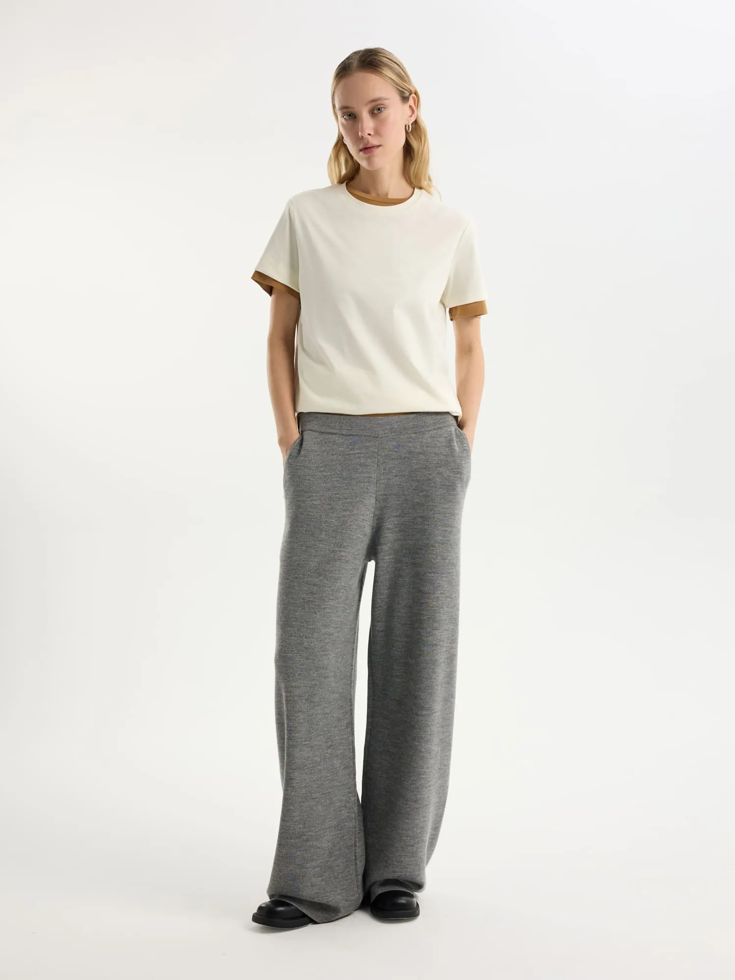 Трикотажные брюки с шерстью