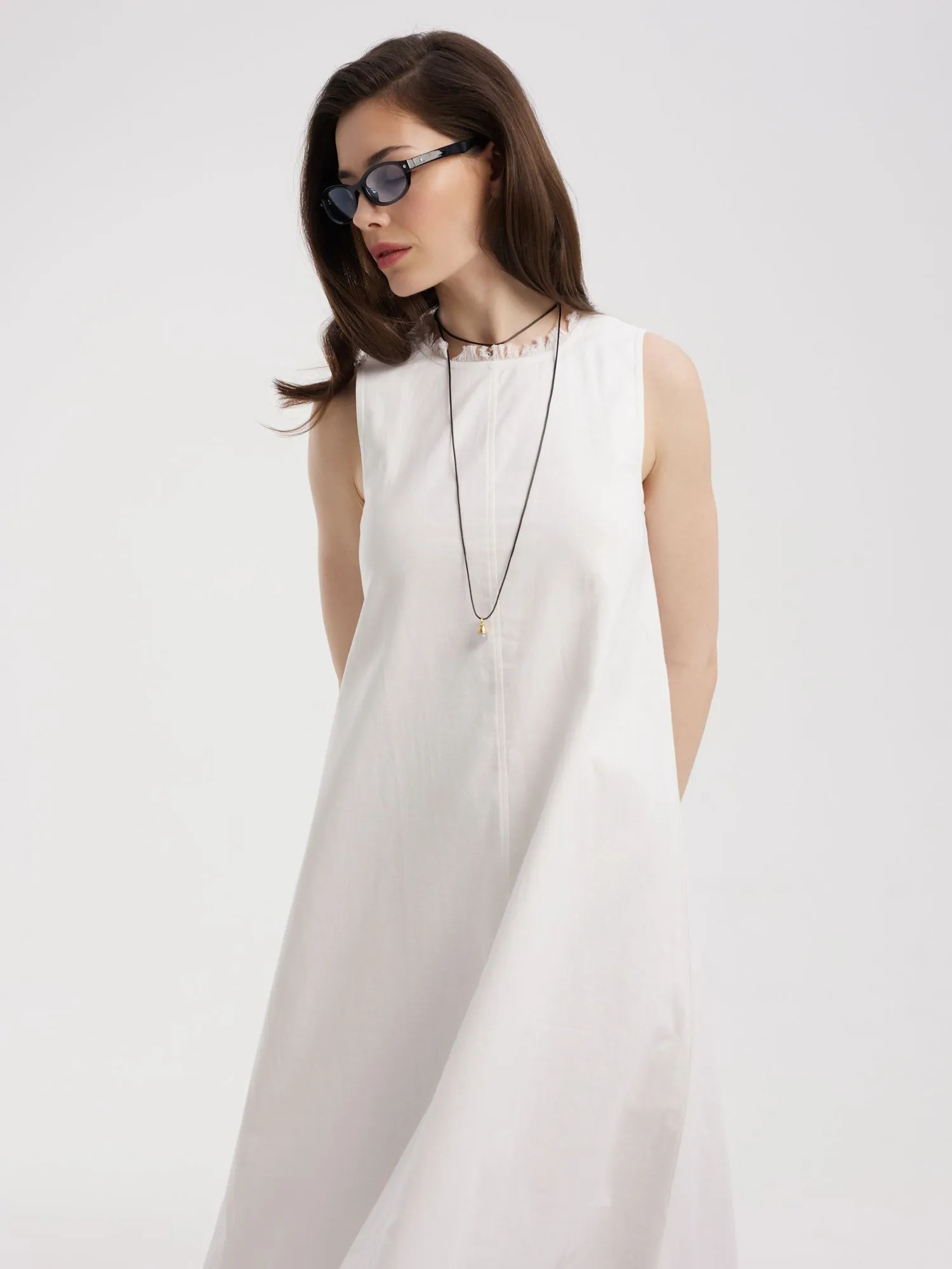 Платье из льна и хлопка