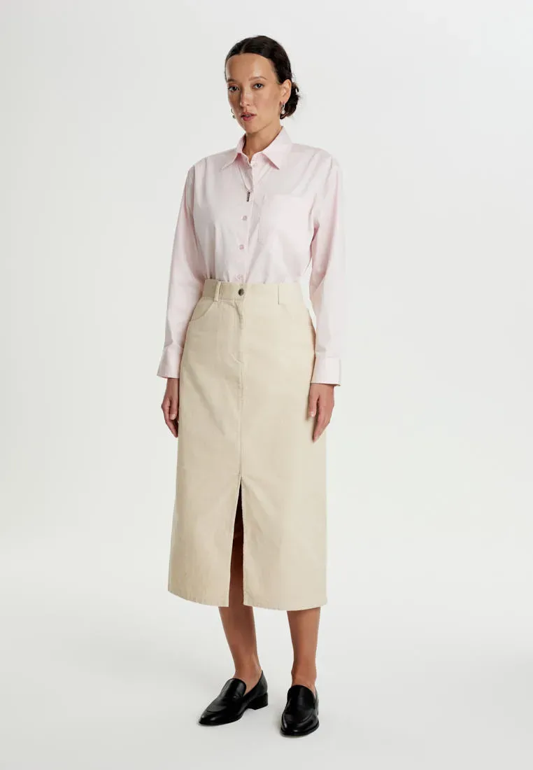 Юбка миди из вельвета