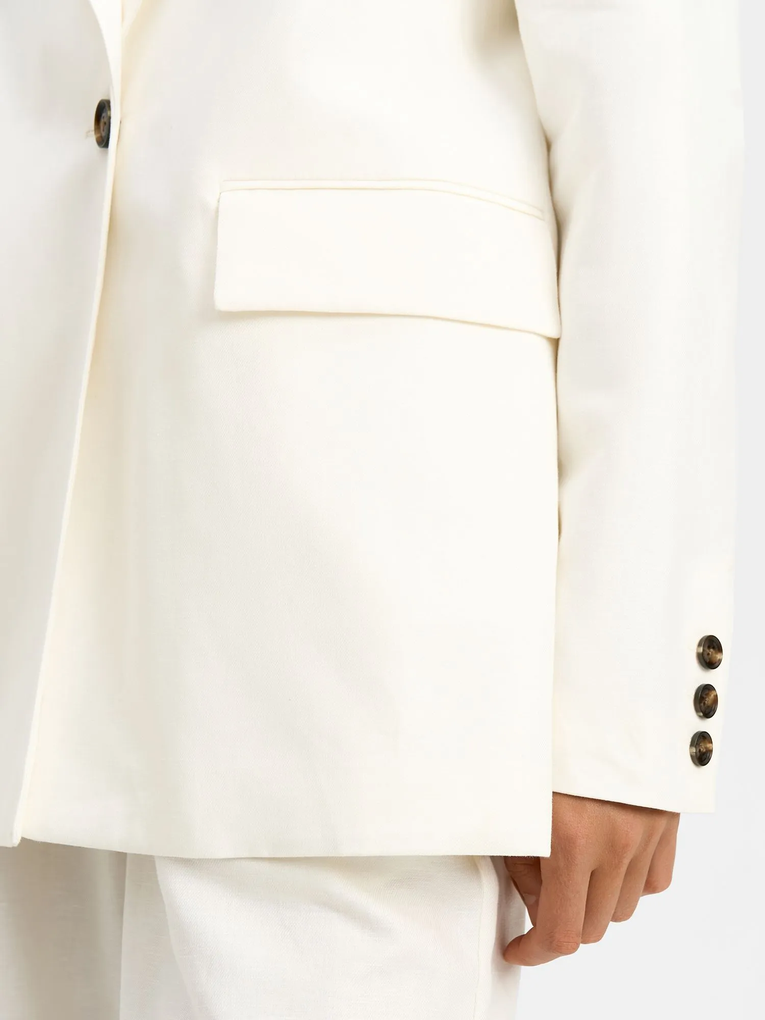 Однобортный льняной жакет