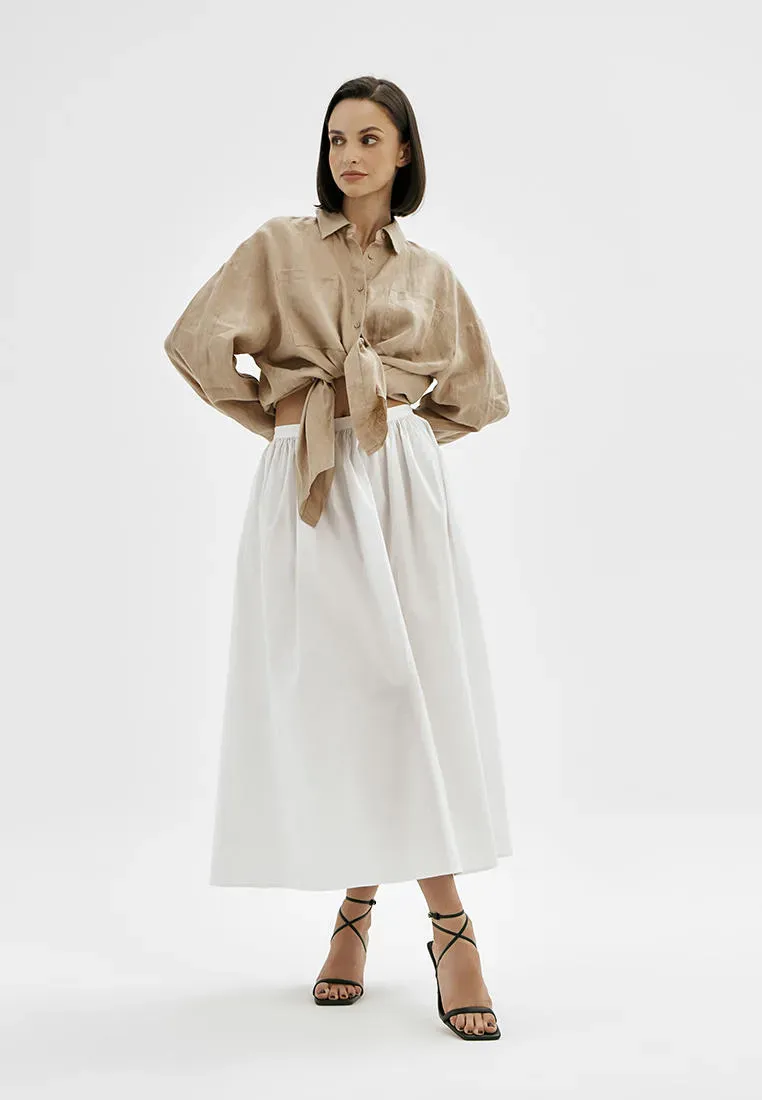 Юбка миди со складками