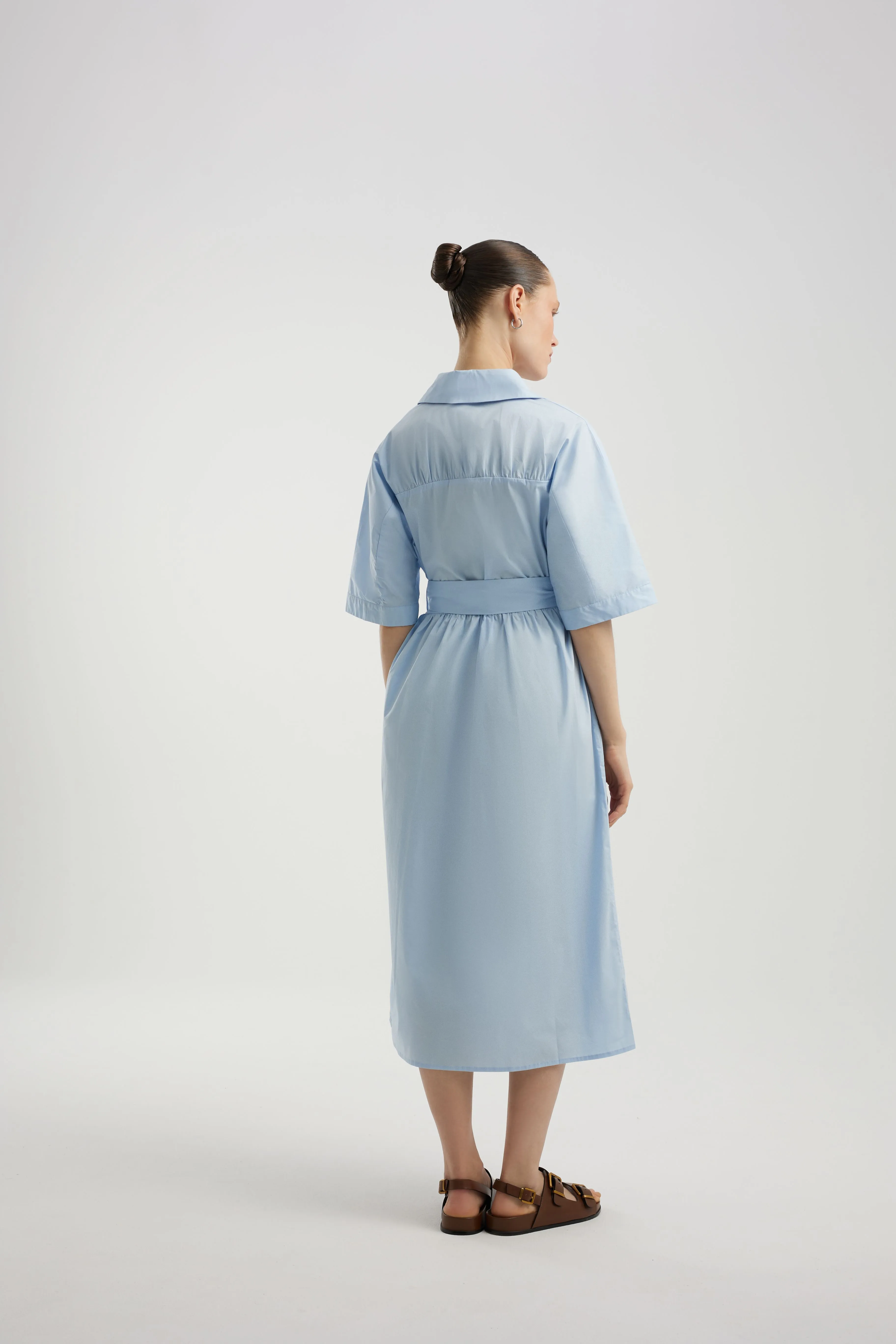 Платье-рубашка из хлопка