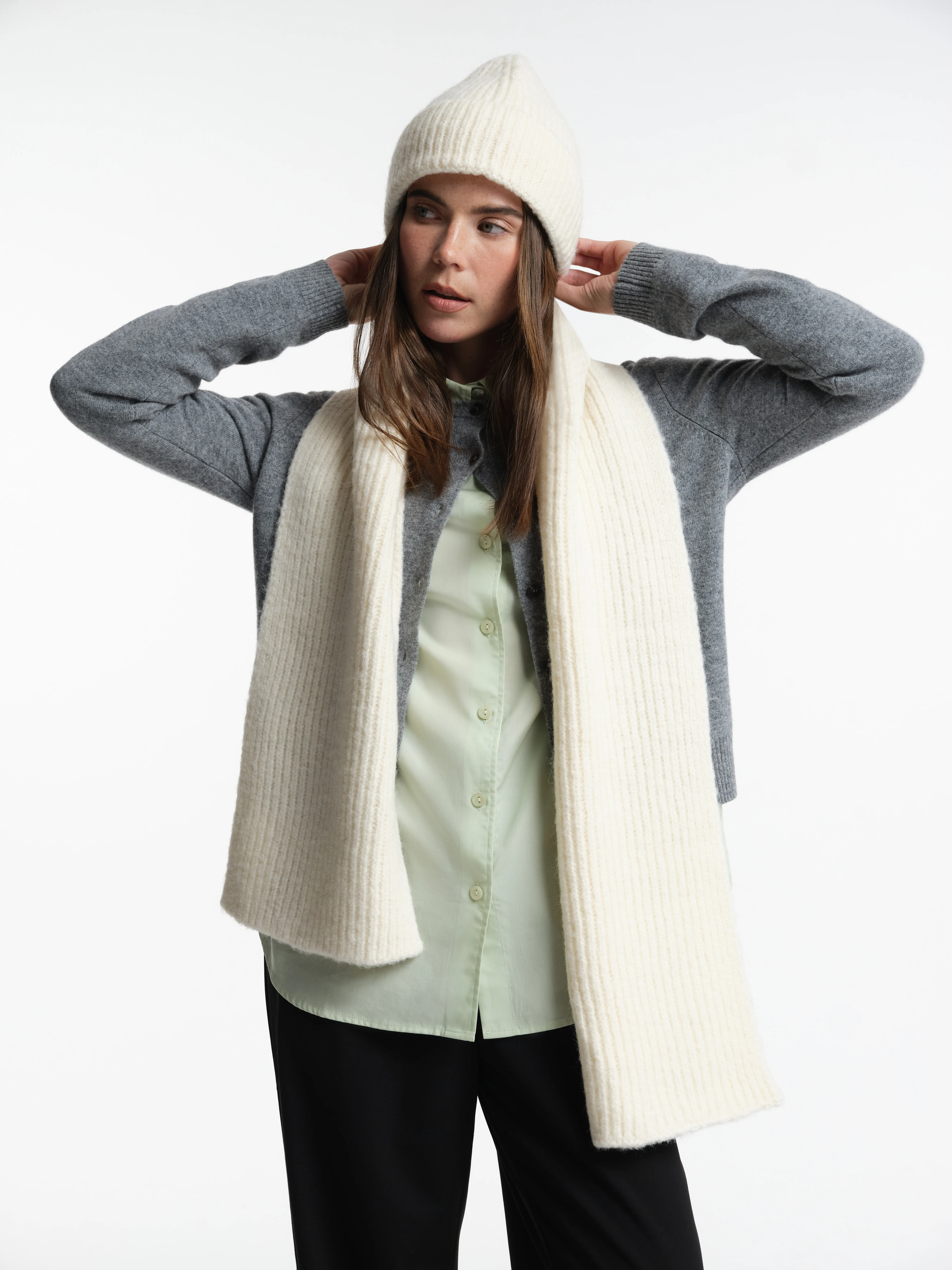 Шарф с добавлением шерсти