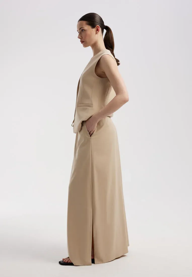 Юбка миди из костюмной ткани