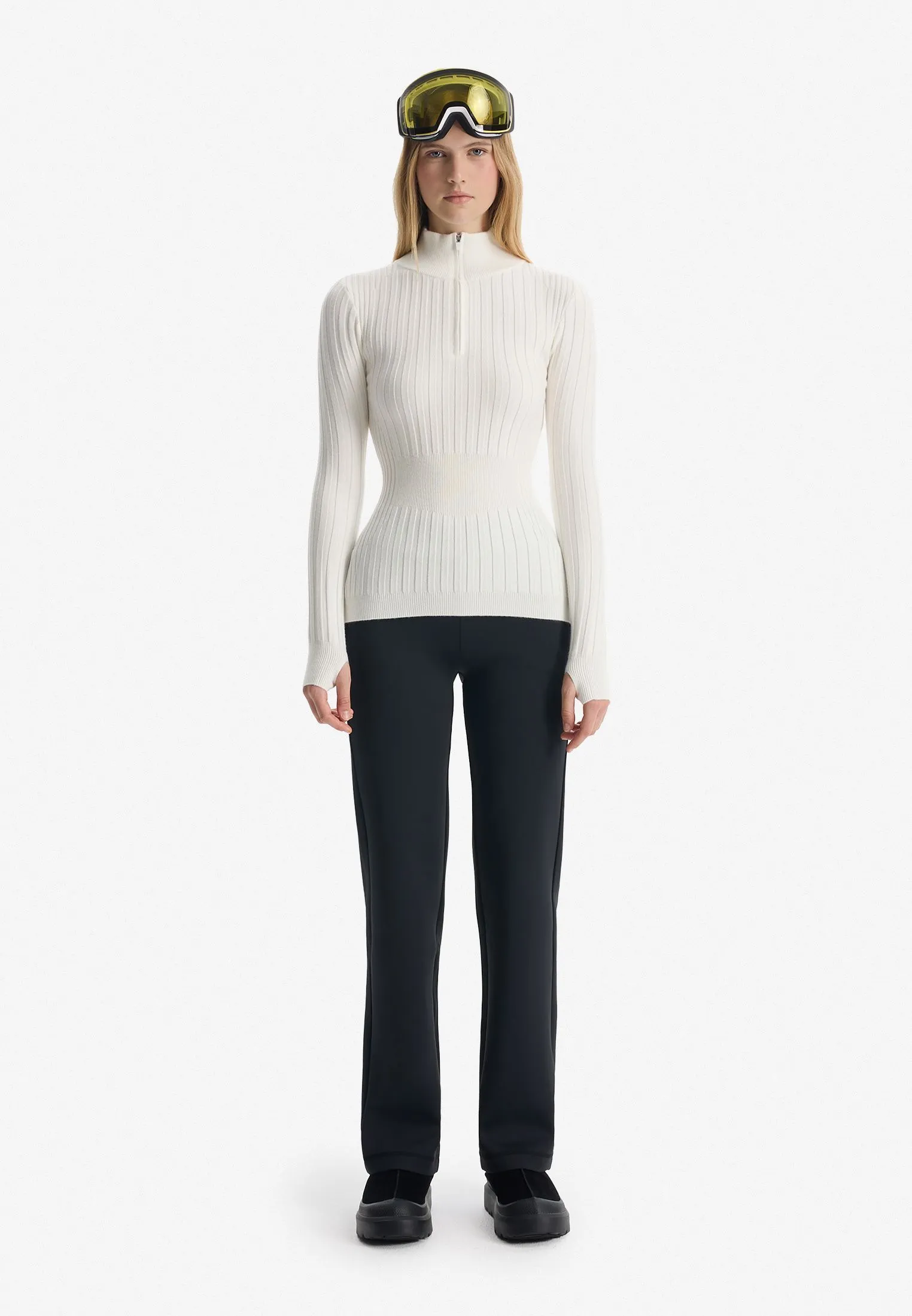 Джемпер half-zip из смесовой пряжи фактурной вязки