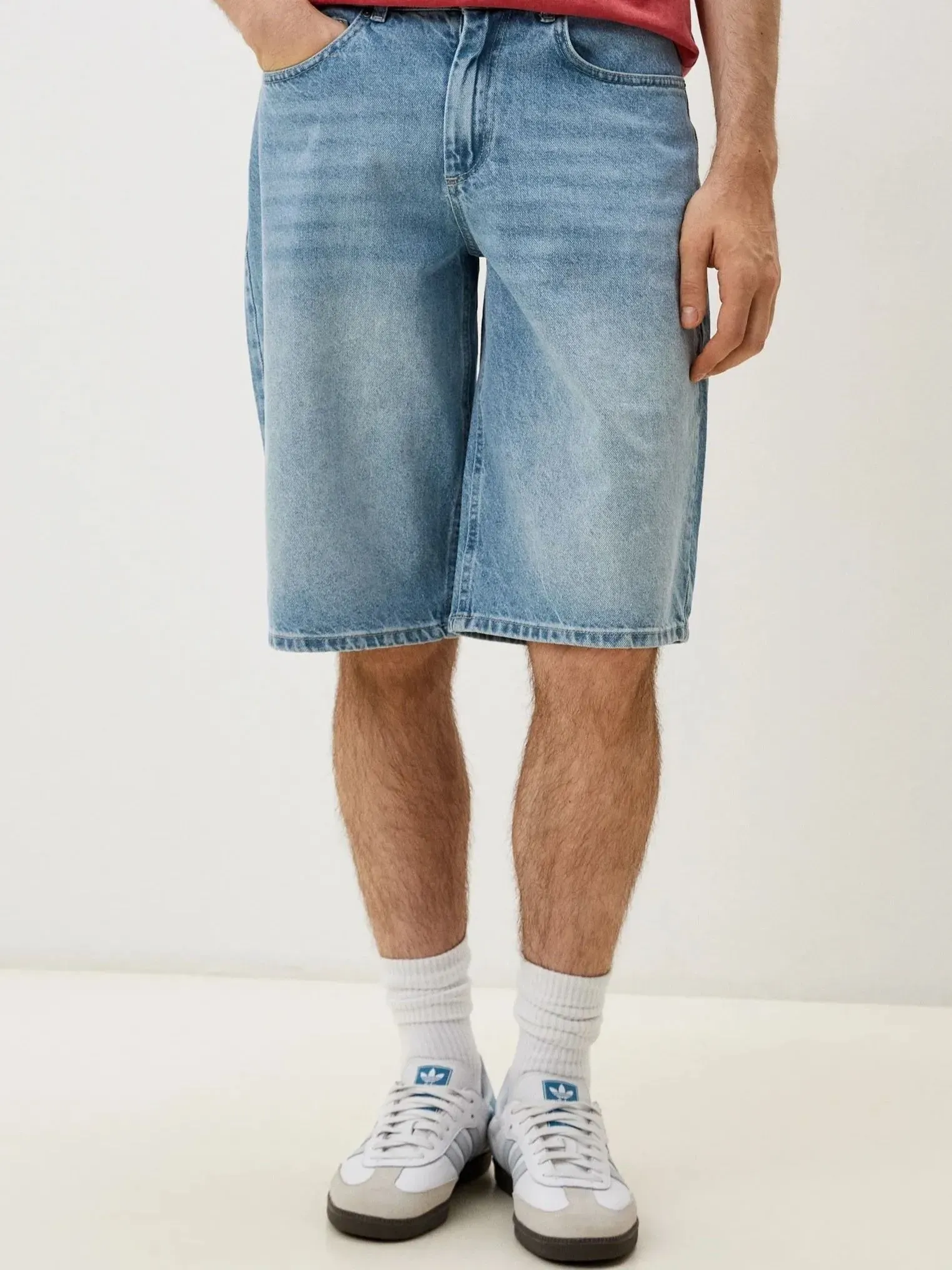 Прямые шорты из денима