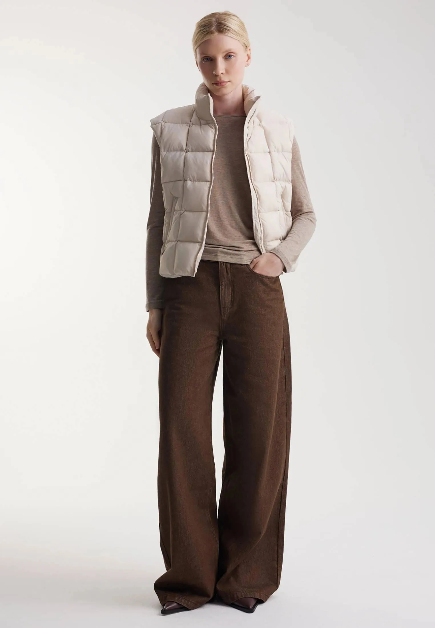 Укороченный жилет с утеплителем DuPont Sorona Aura